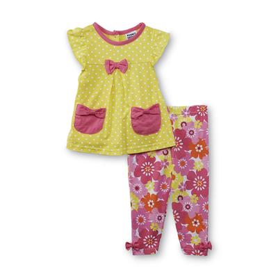 Baby Togs Infant Girl's Top & Capri Pants - Polka Dot & Floral
