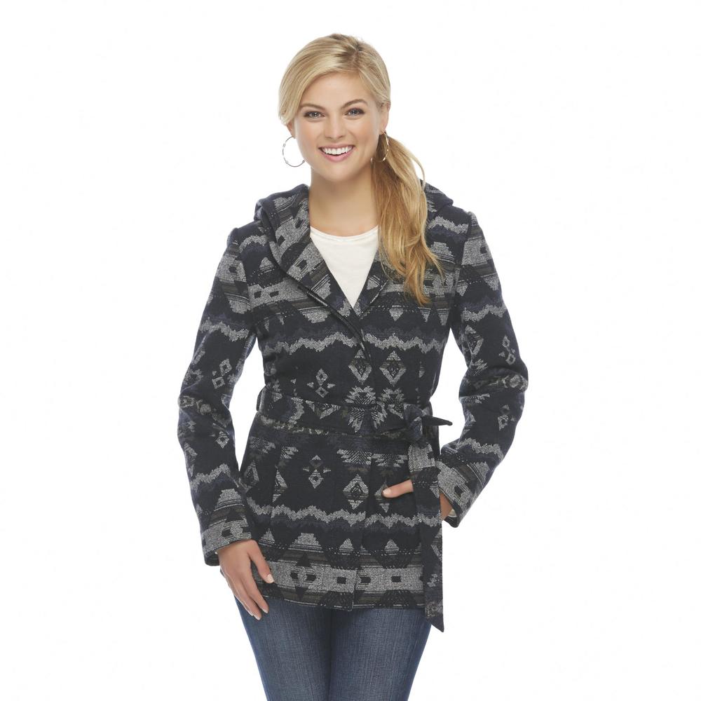 Route 66 Women's Belted Coat - Tribal