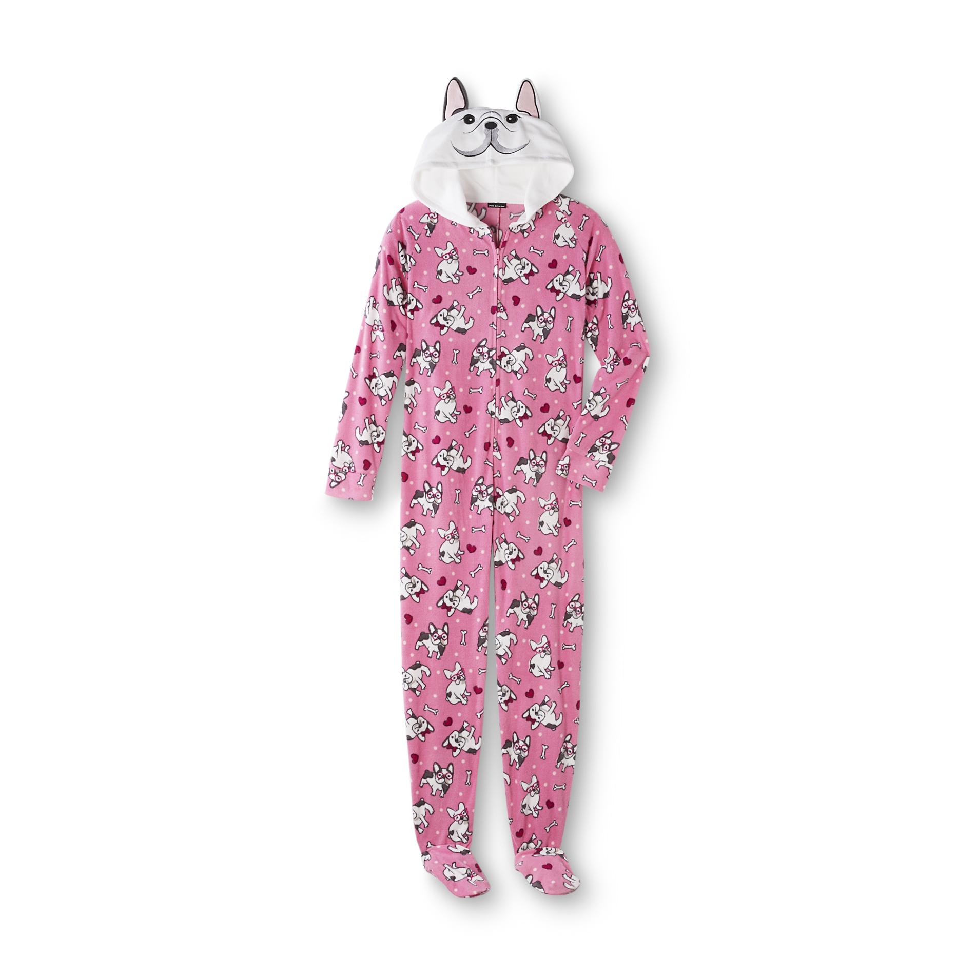 Joe Boxer Women's Footed Sleeper Pajamas - Dog