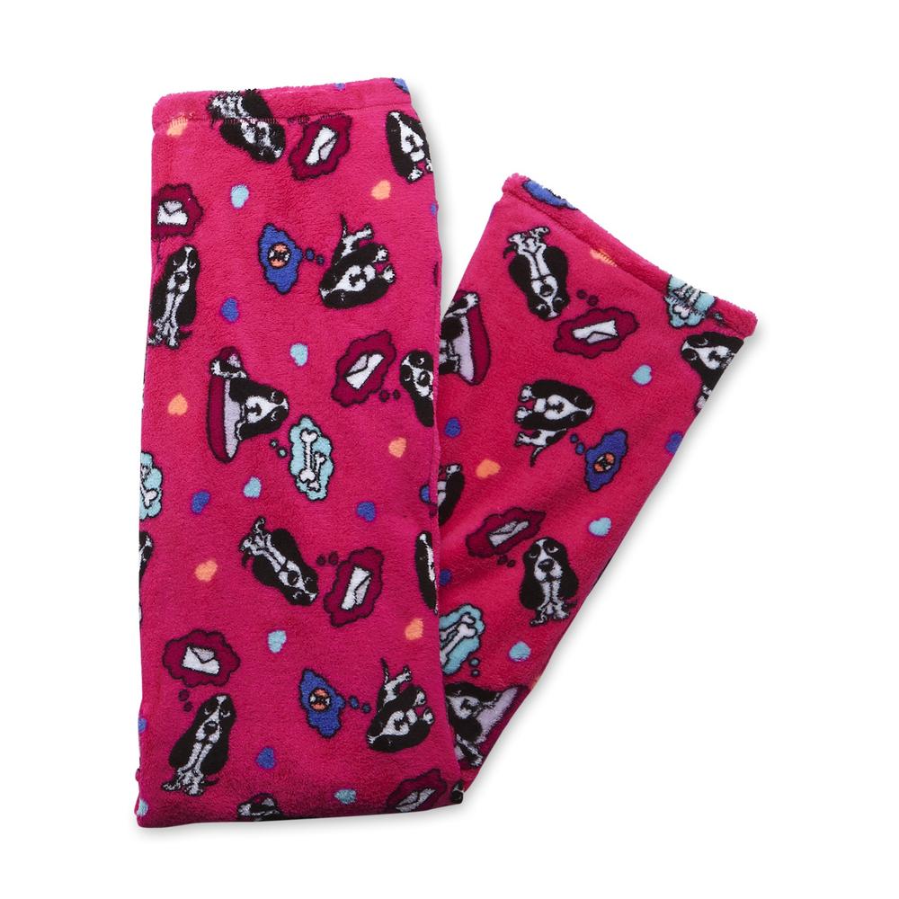 Joe Boxer Women's Pajama Top  Pants & Slippers - Dog