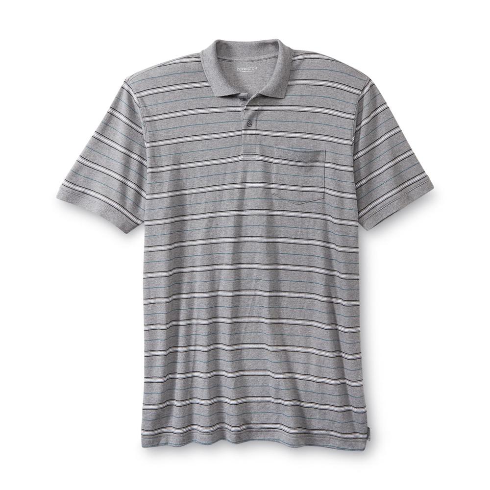 Covington Men's Big & Tall Pocket Polo Shirt - Striped