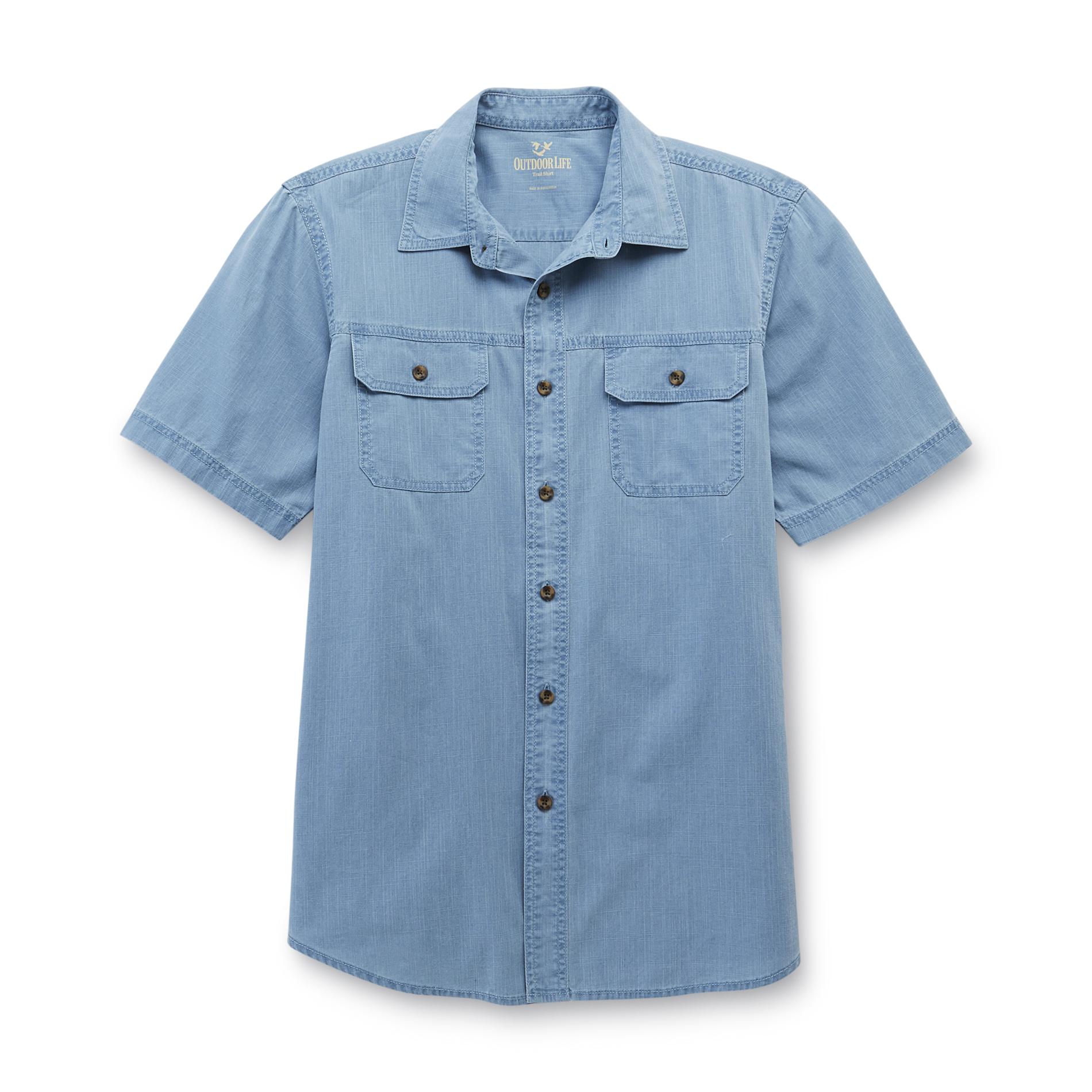 Outdoor Life Men's Big & Tall Short-Sleeve Crosshatch Shirt