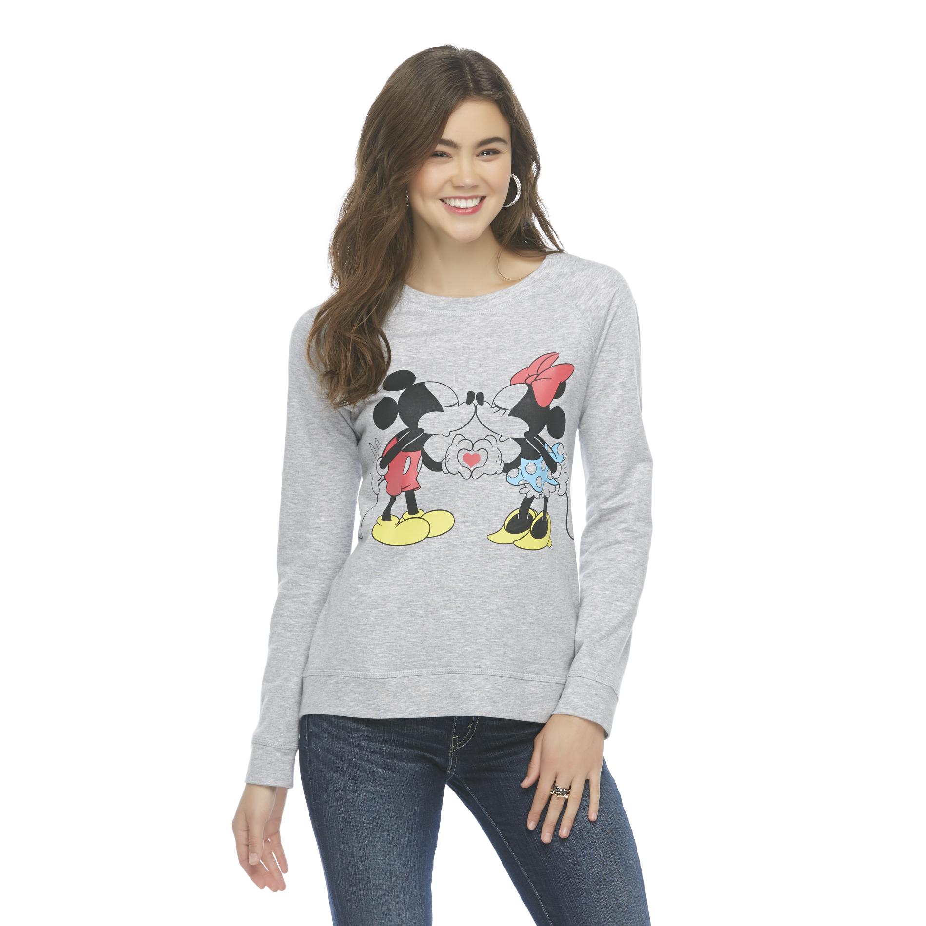 Disney Mickey & Minnie Mouse Junior's French Terry Top