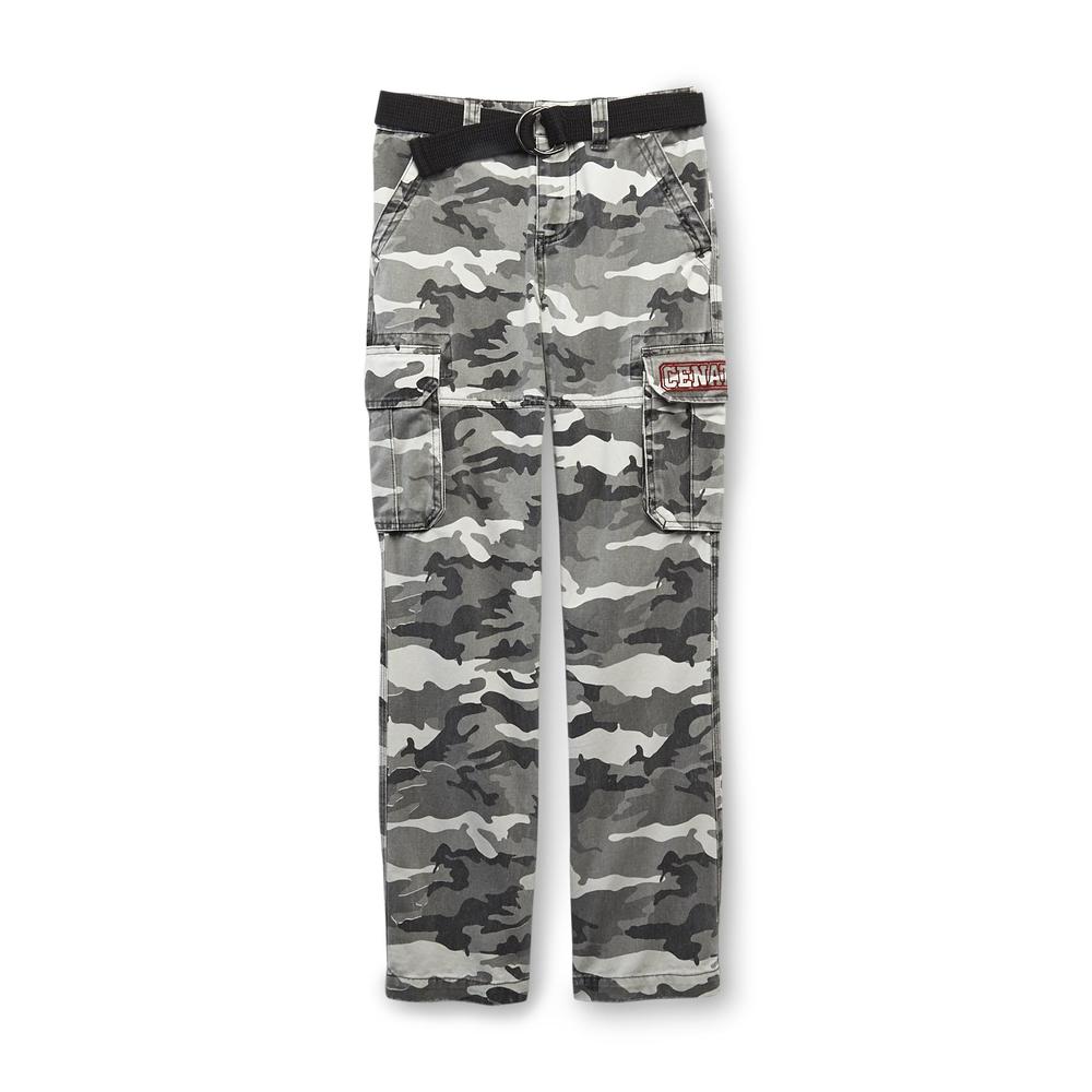 Never Give Up By John Cena Boy's Cargo Pants & Belt - Camouflage