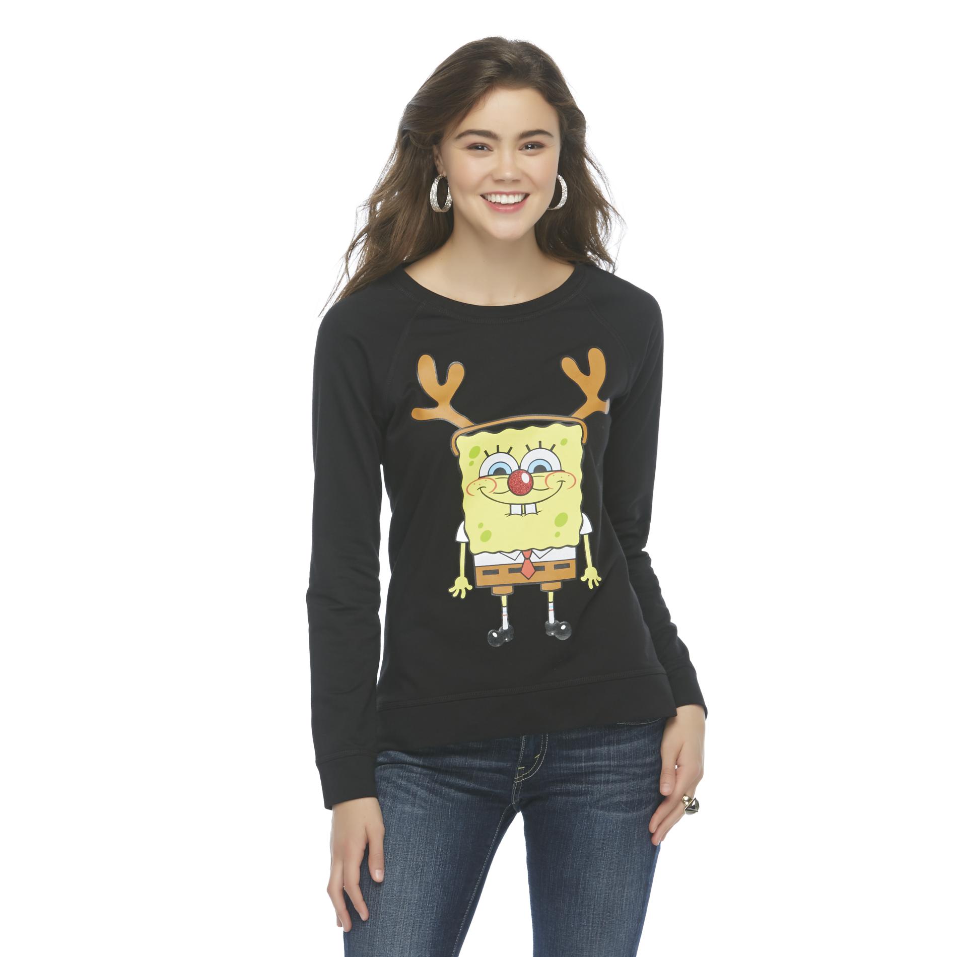 Nickelodeon SpongeBob SquarePants Junior's Christmas Sweatshirt