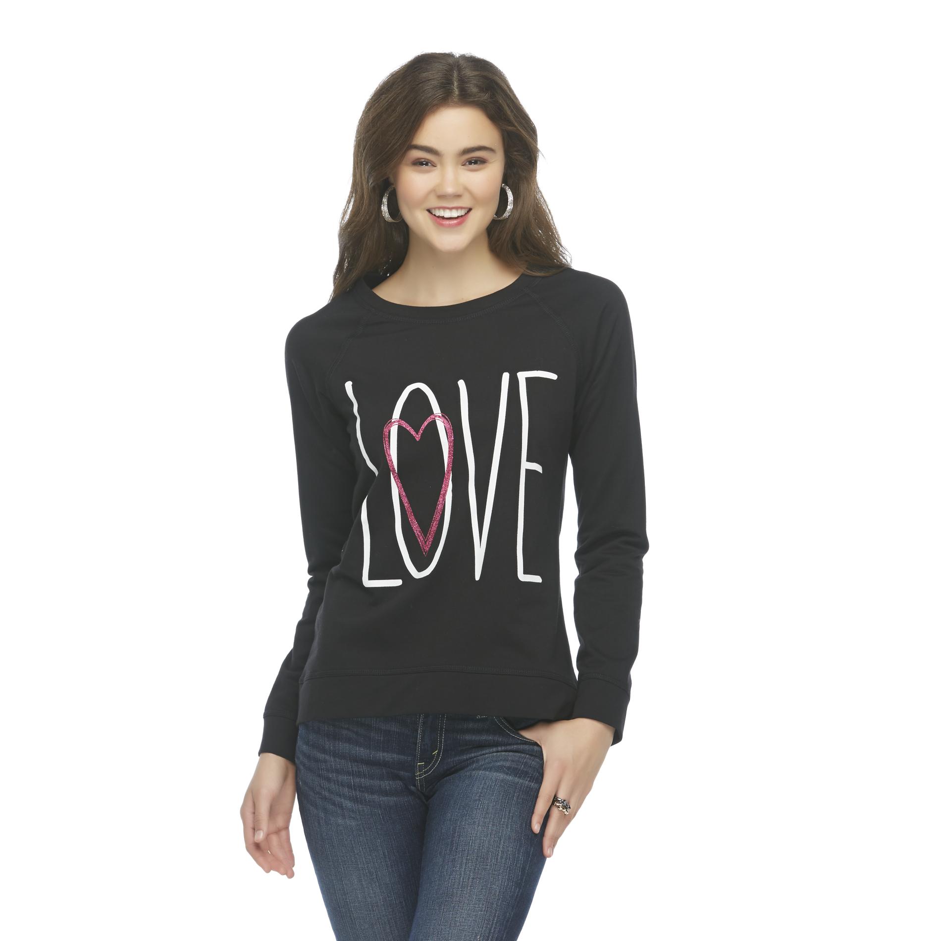 Junior's Graphic Sweatshirt - Love