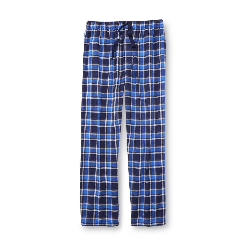 Joe Boxer Men's Knit Pajama Shirt & Flannel Pants - Plaid