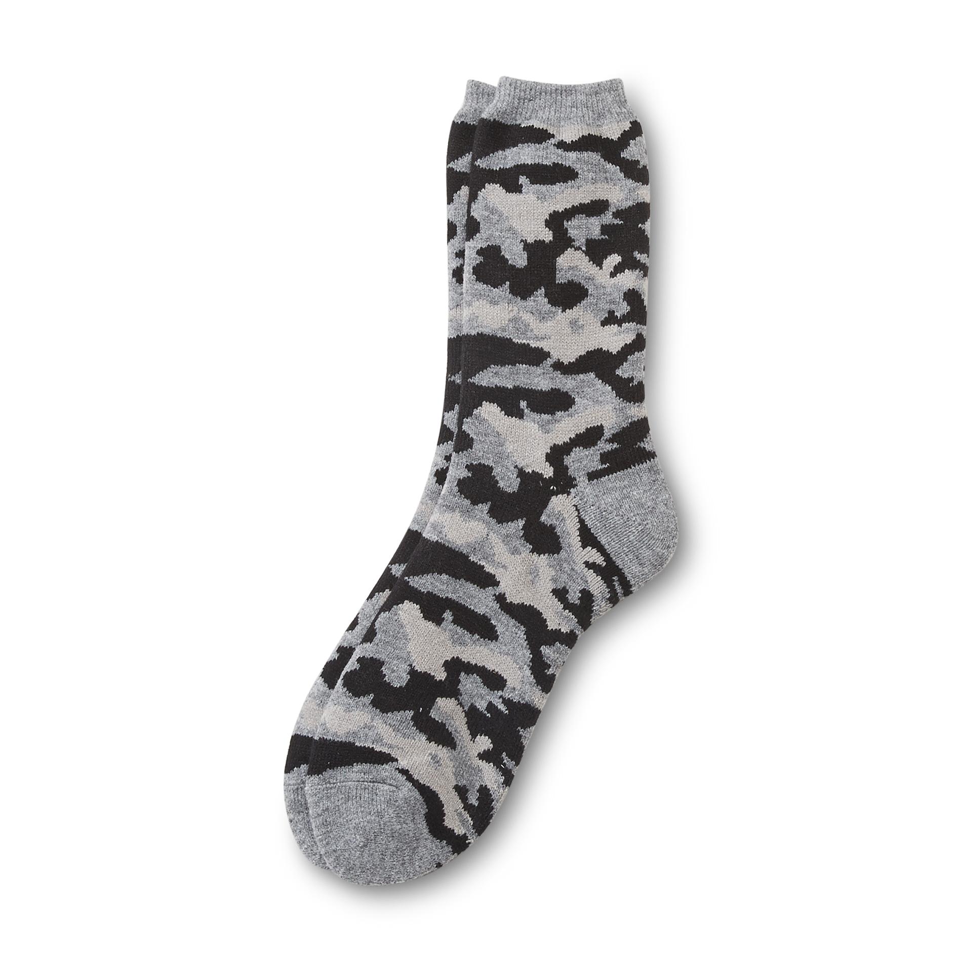 Joe Boxer Men's Double-Knit Slipper Socks - Camouflage