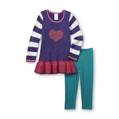 WonderKids Toddler Girl's Sweater Top & Leggings - Heart