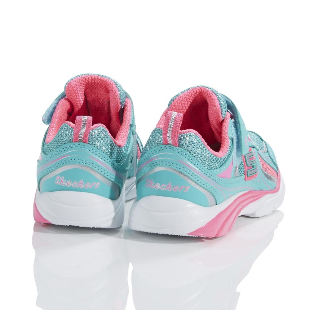 Skechers Girl's Blingers Turquoise/Pink Athletic Shoe
