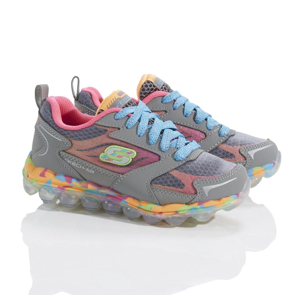 Skechers Girl's Bizzy Bounce Gray/Mulit Athletic Shoe