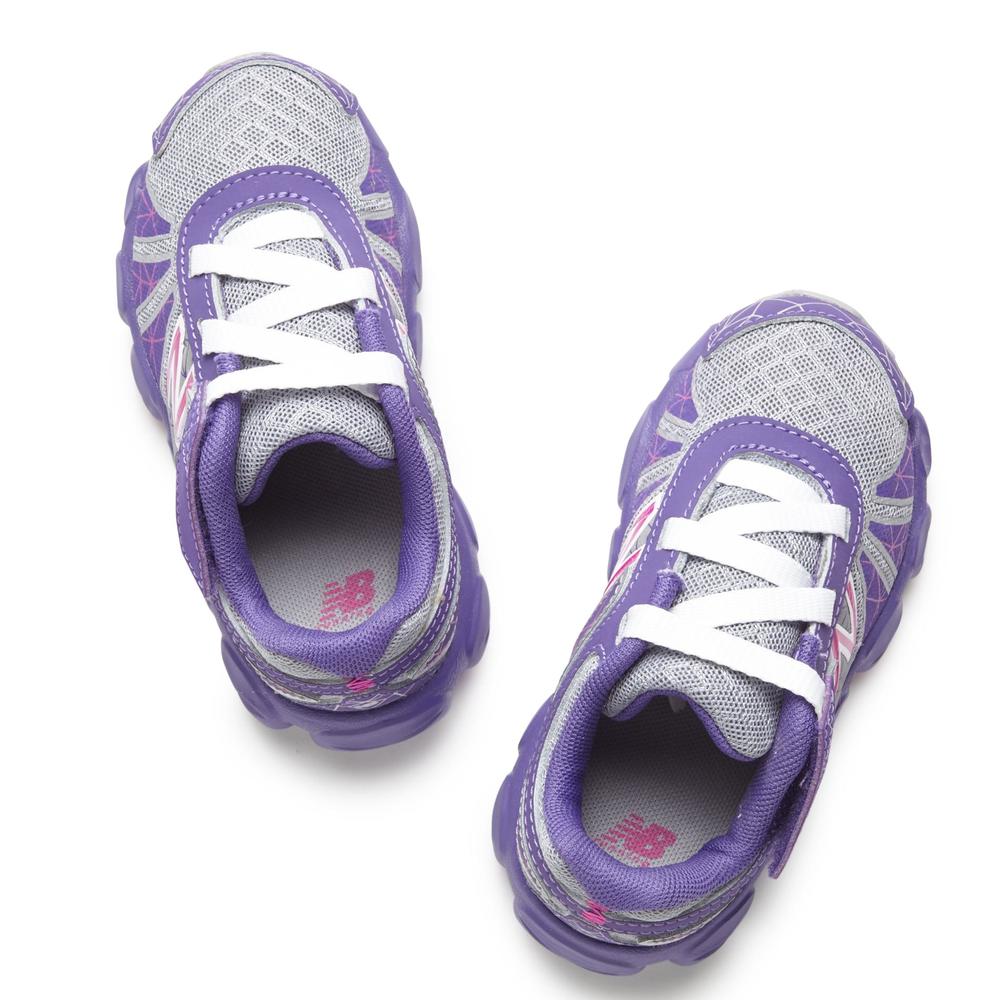 New Balance Toddler Girl's 890v4 Gray/Pink/Purple Running Shoe