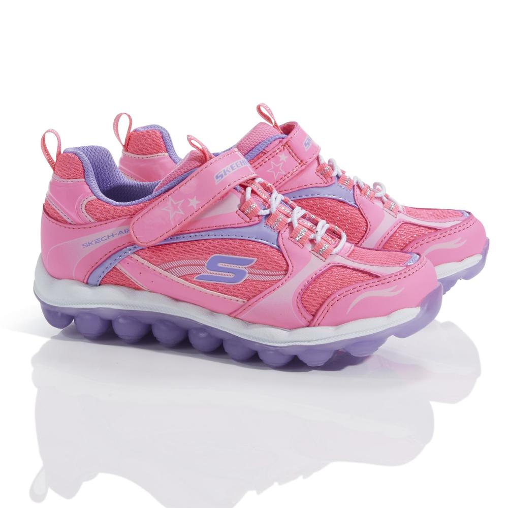 Skechers Girl's SKECH-AIR Memory Foam Pink/Purple Athletic Shoe