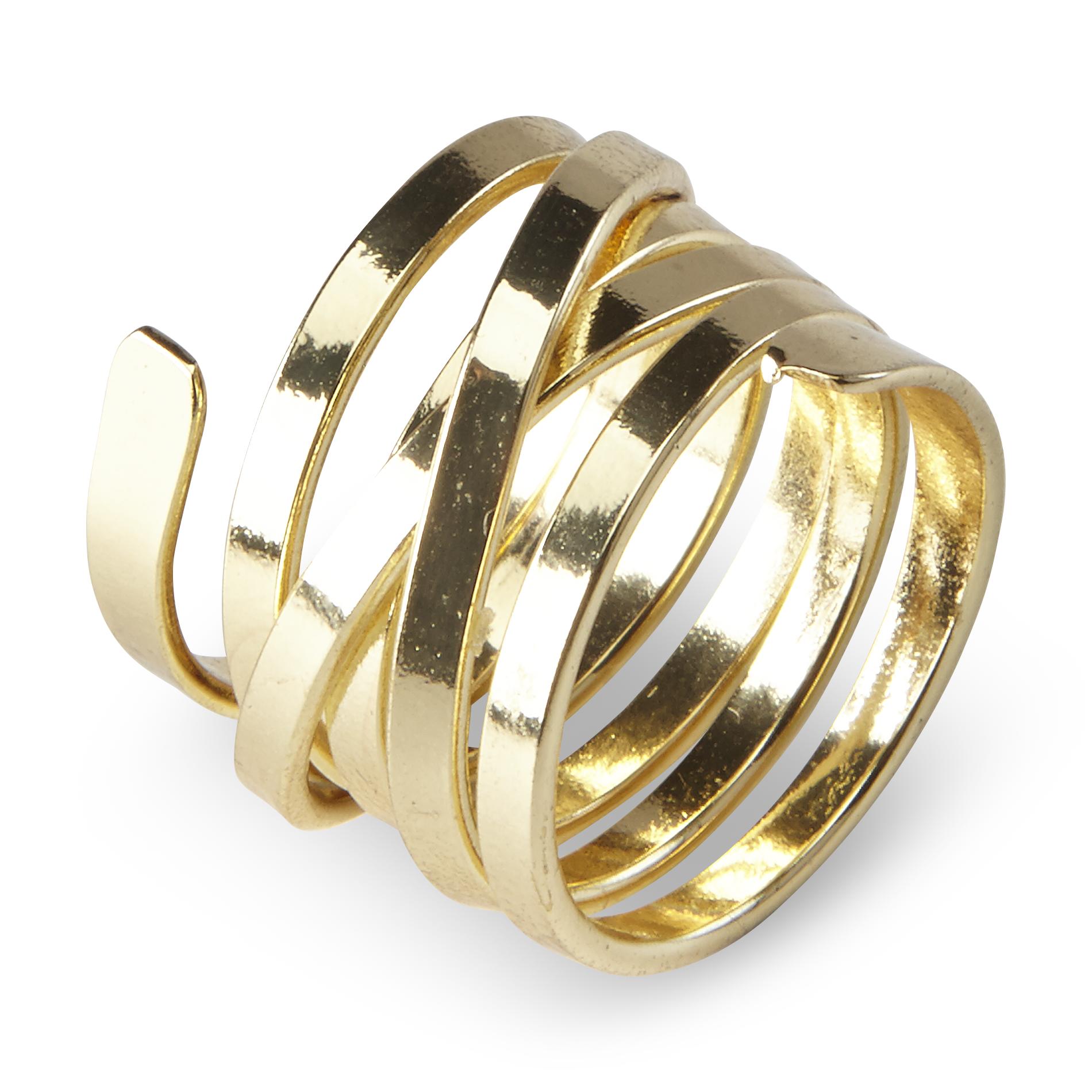 Attention Women's Goldtone Coil Ring