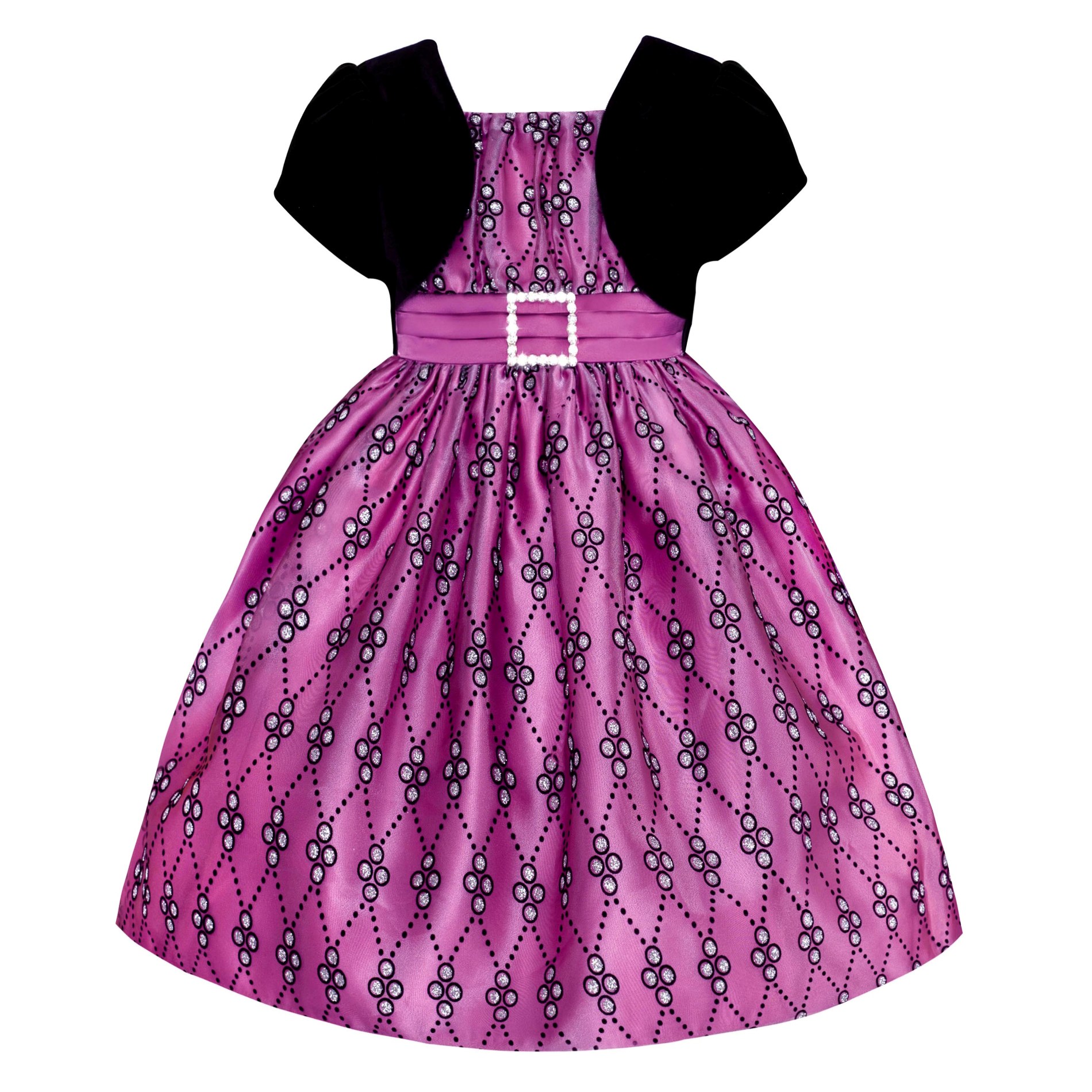 Love Girl's Layered-Look Party Dress - Dot Print