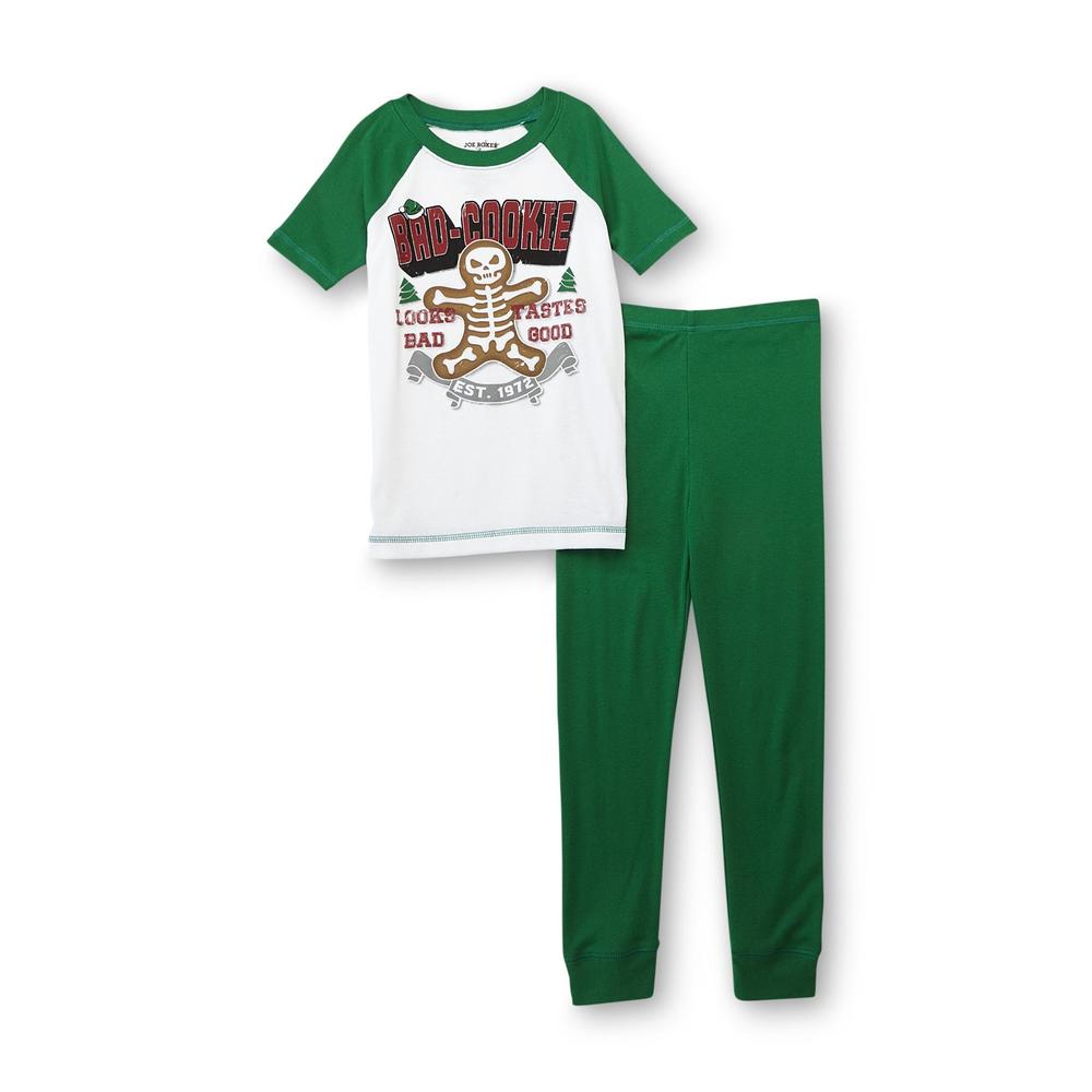 Joe Boxer Boy's 2 Pairs Tight Fit Christmas Pajamas - Bad Cookie