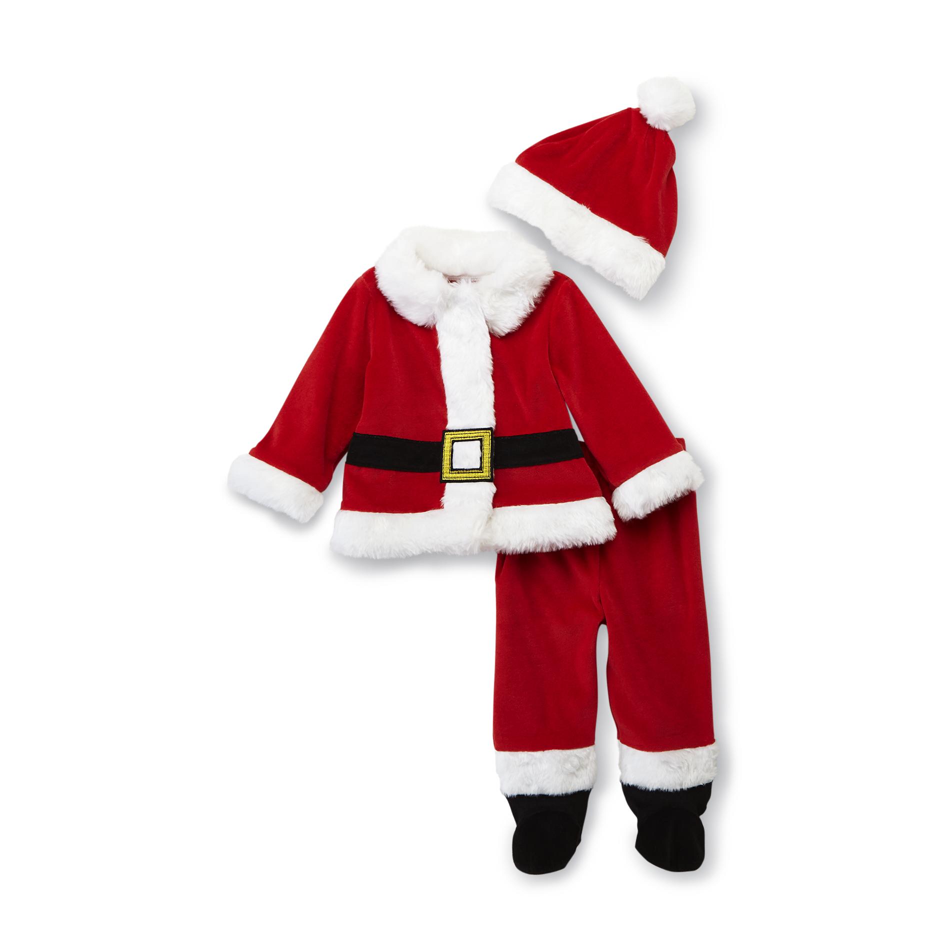 Little Wonders Newborn Boy's Christmas Santa Claus Suit & Hat
