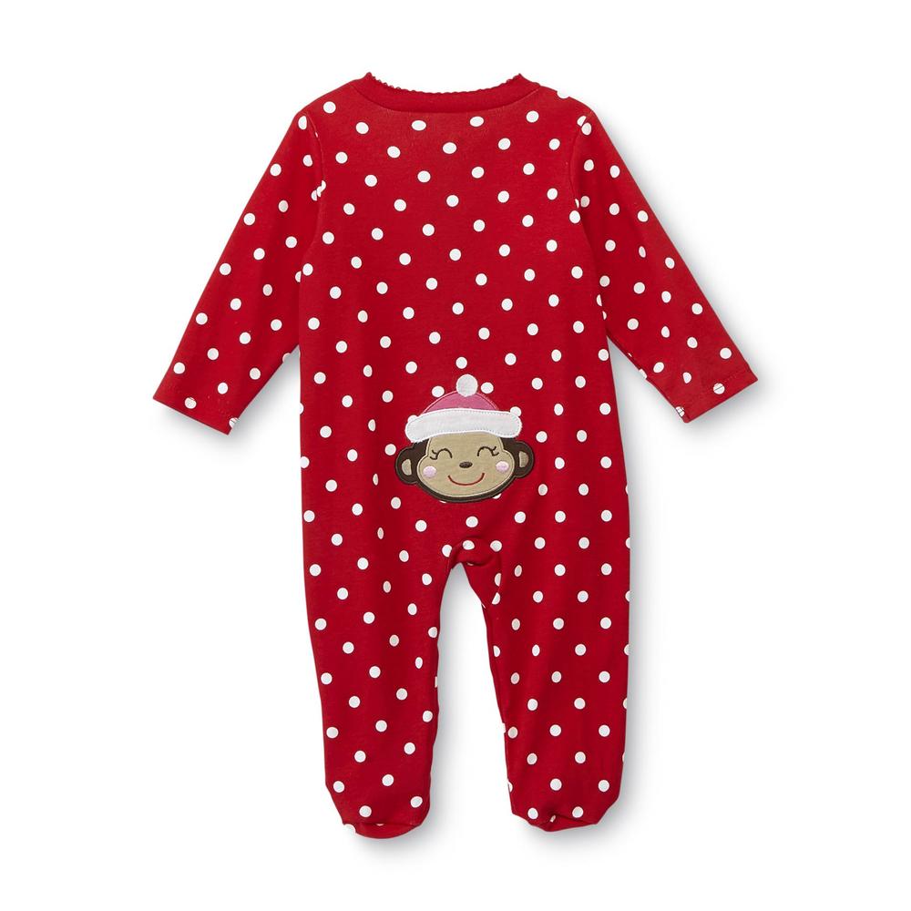 Small Wonders Newborn Girl's Footed Sleeper Pajamas - Snow Cute