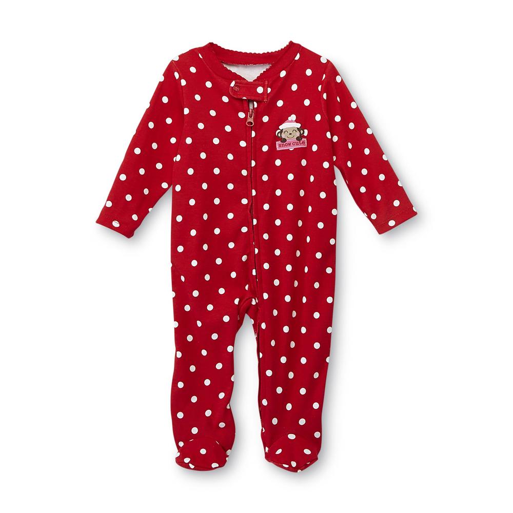 Small Wonders Newborn Girl's Footed Sleeper Pajamas - Snow Cute