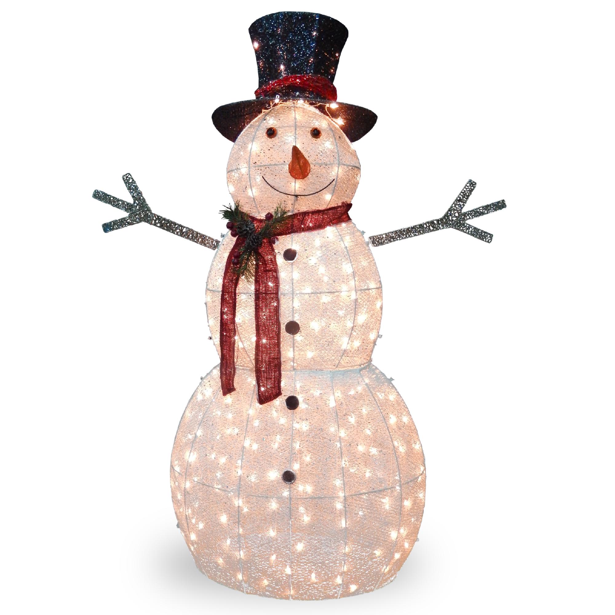 National Tree Company 60" Snowman Decoration with Clear Lights