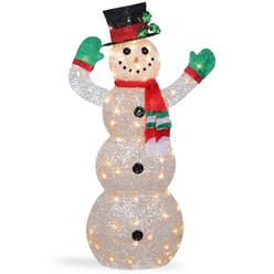 National Tree Company National Tree Compan National Tree 48 Inch Crystal Snowman with 70 Clear Mini Lights (DF-070114C)