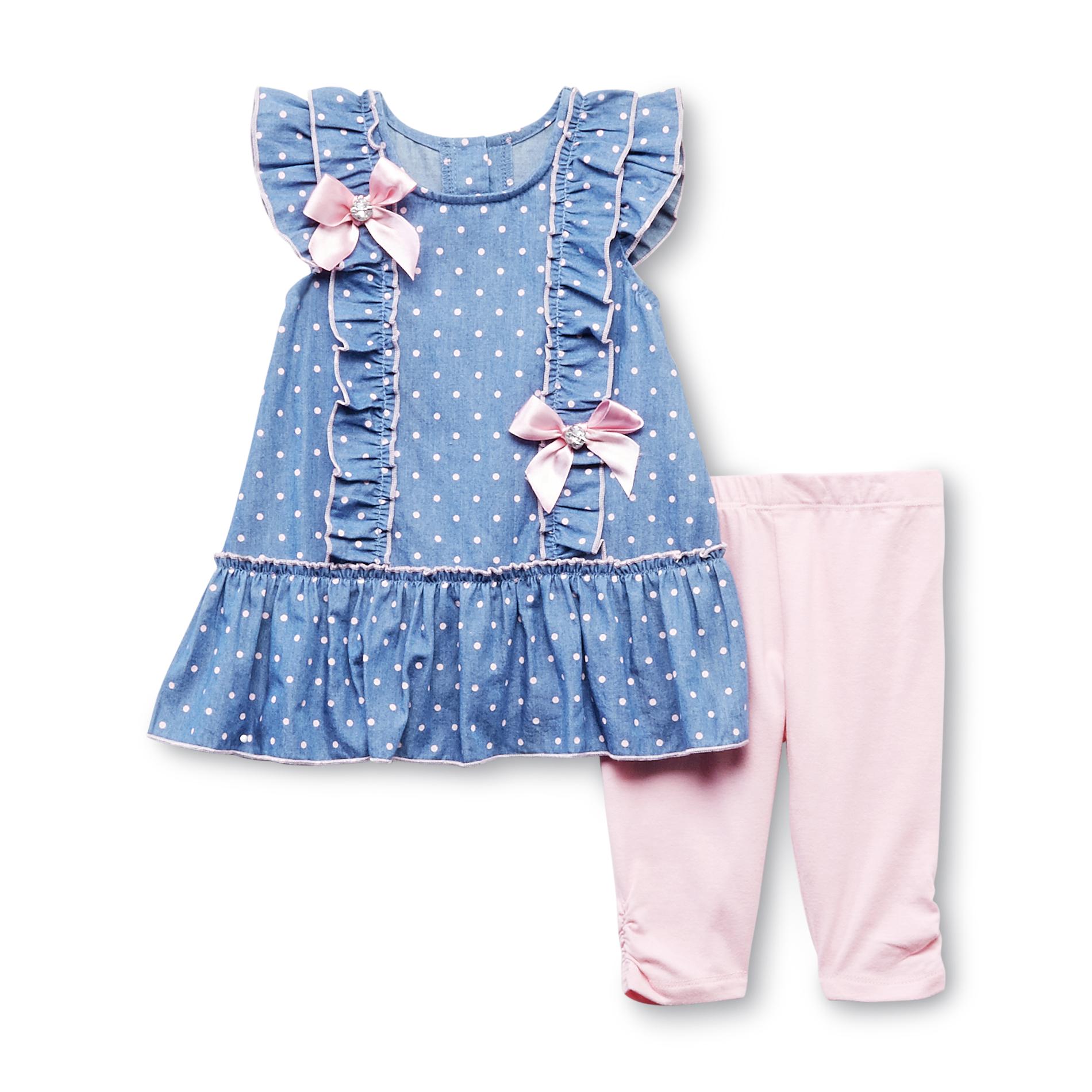 Young Hearts Infant & Toddler Girl's Tunic & Leggings - Polka Dots