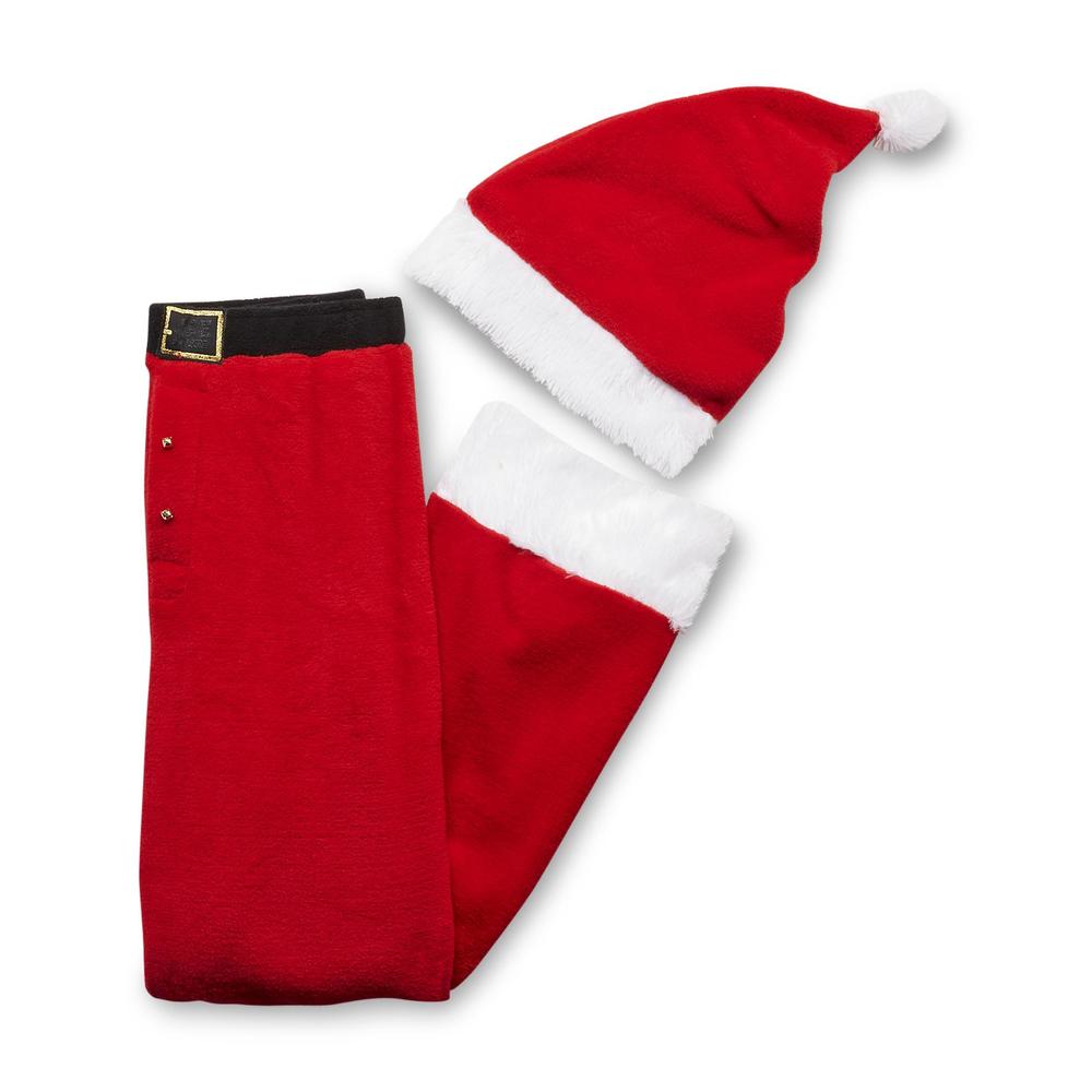 Joe Boxer Men's Christmas Fleece Pajama Pants & Santa Hat