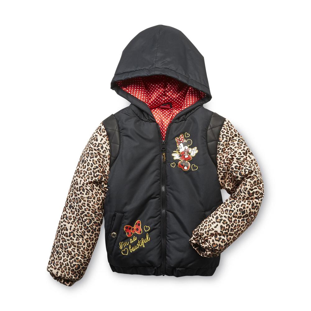 Disney Girl's Puffer Jacket - Minnie Mouse
