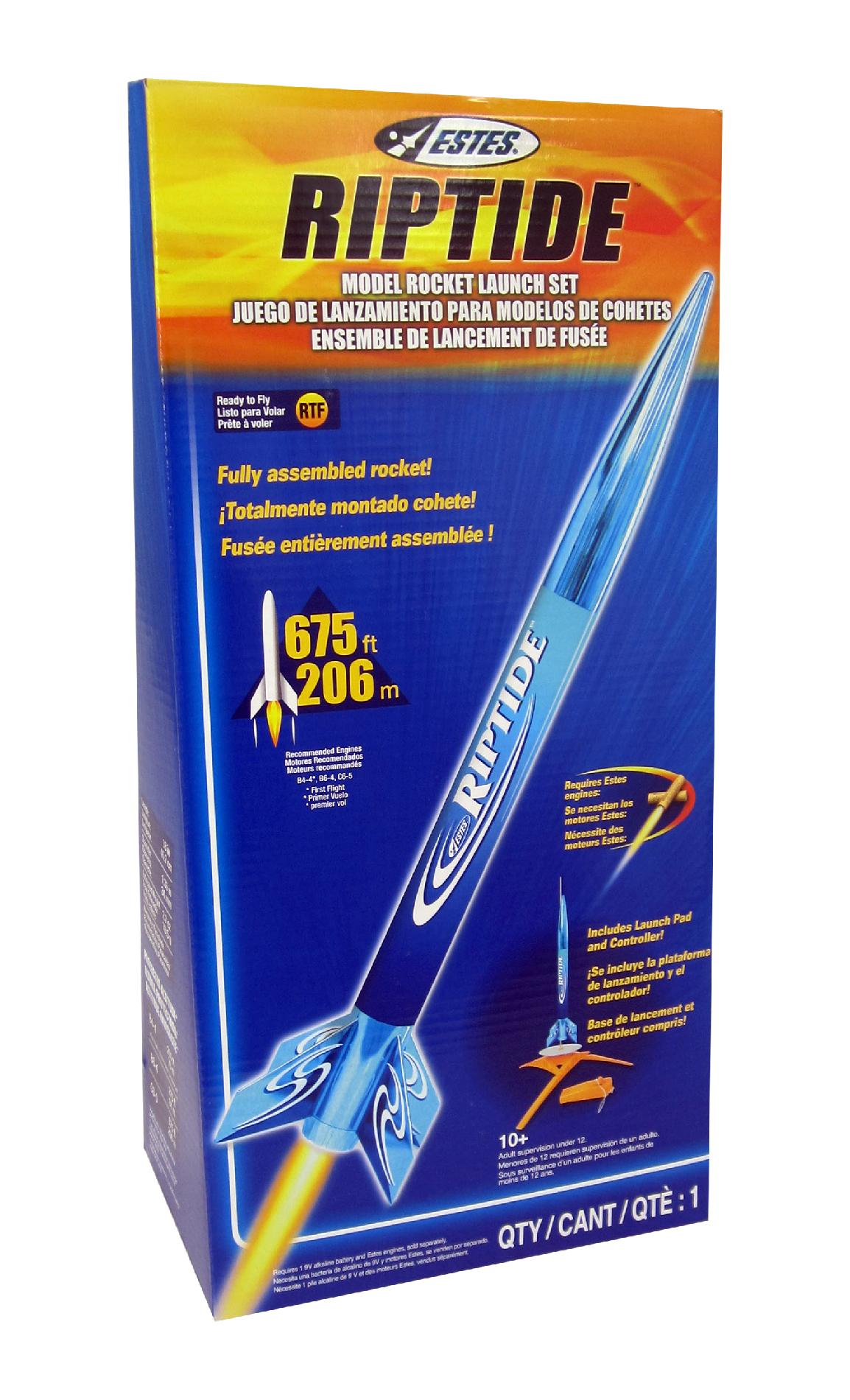 Estes Rocket Estes Riptide Rocket Launch Set - Prebuilt Model Rocket ...