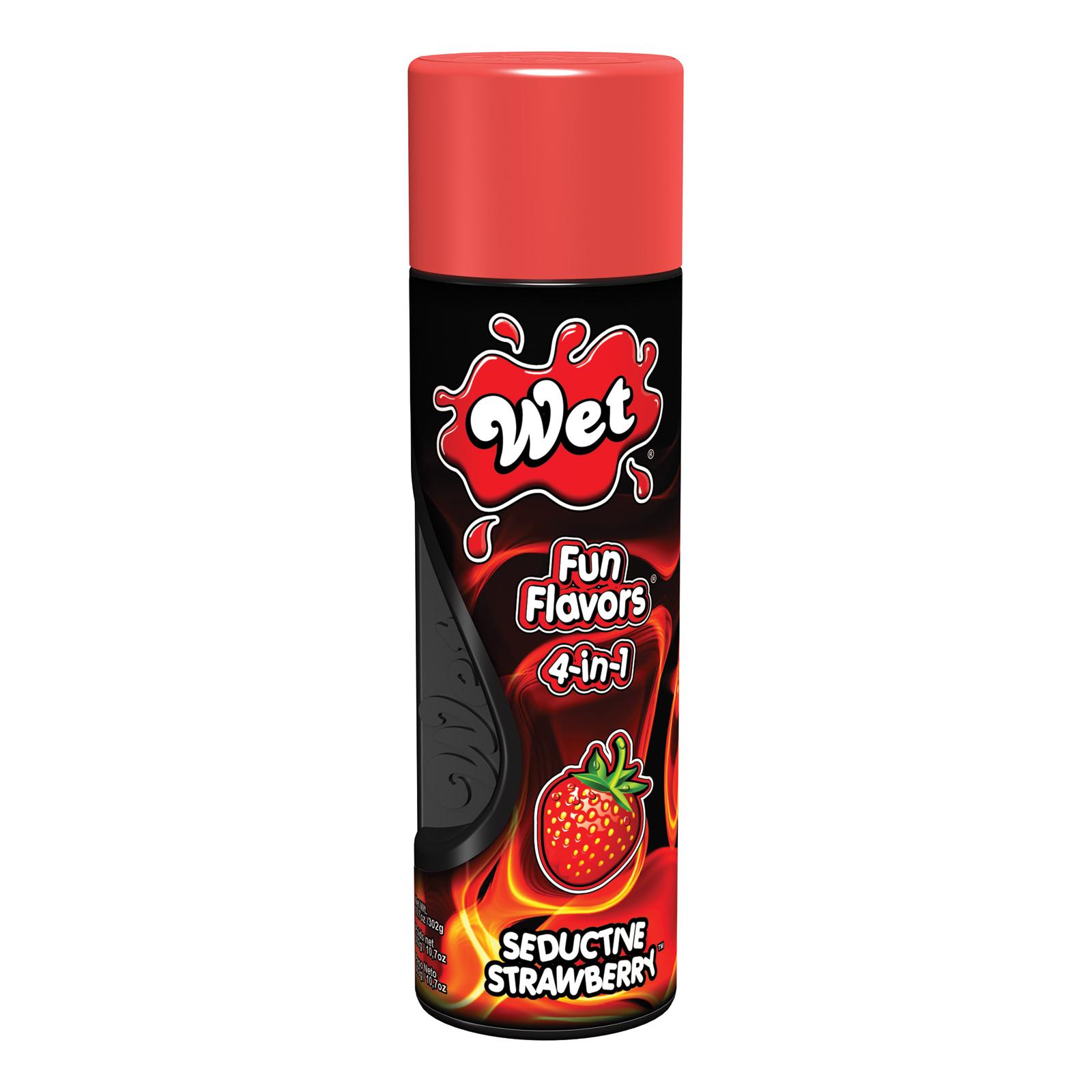 Wet Fun Flavors 4 In 1 Lubricant Seductive Strawberry 10.7 Ounces