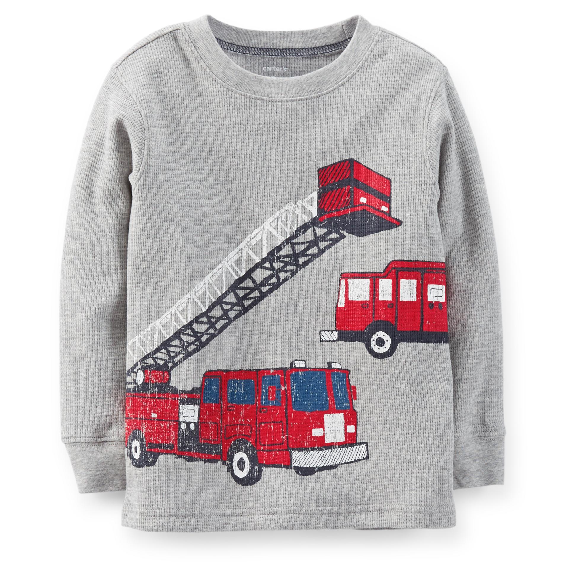 Carter's Toddler Boy's Thermal Graphic Shirt - Firetrucks