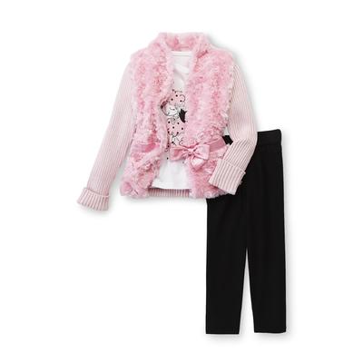 Young Hearts Infant & Toddler Girl's Top  Jacket & Leggings - Poodle