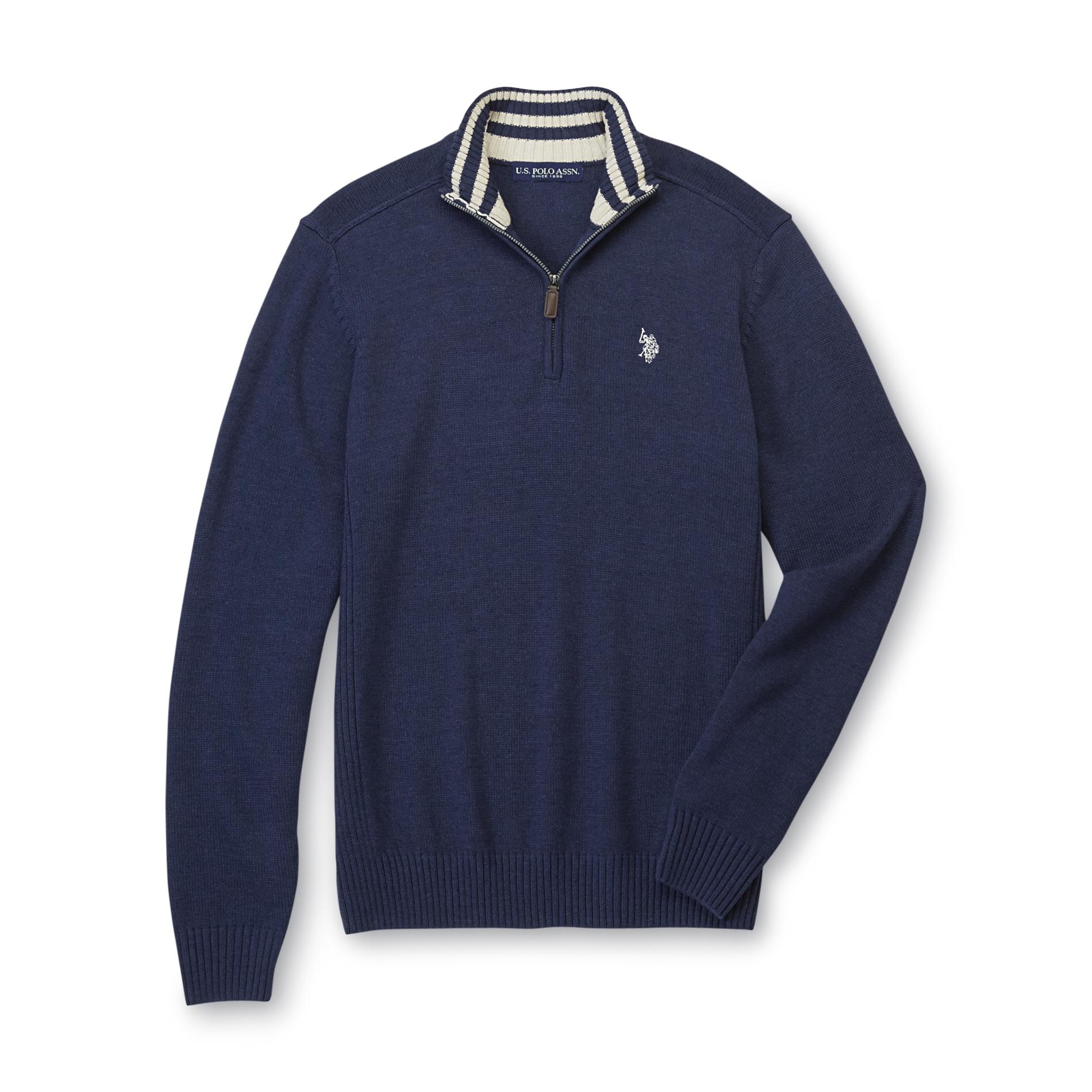 U.S. Polo Assn. Men's Quarter-Zip Mock Neck Sweater