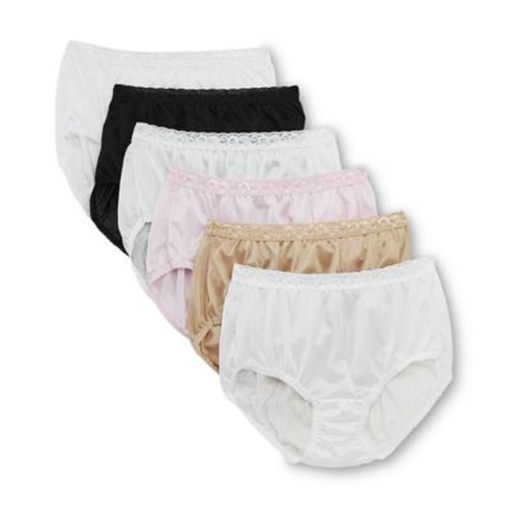 Hanes Women's 6-Pack Lace-Trimmed Brief Panties