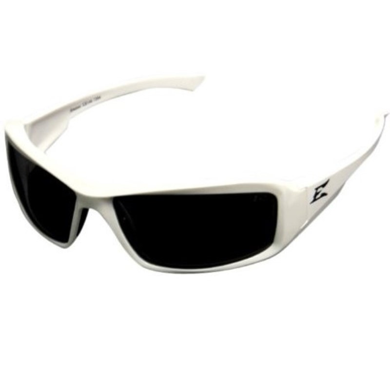 Edge Eyewear Brazeau White Frame Polarized Smoke Lens
