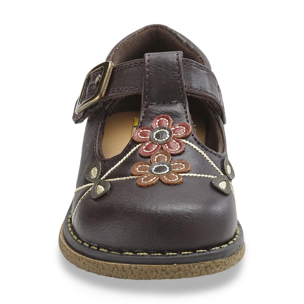 Rachel Shoes Toddler Girl's Taryn Brown T-Strap Shoe