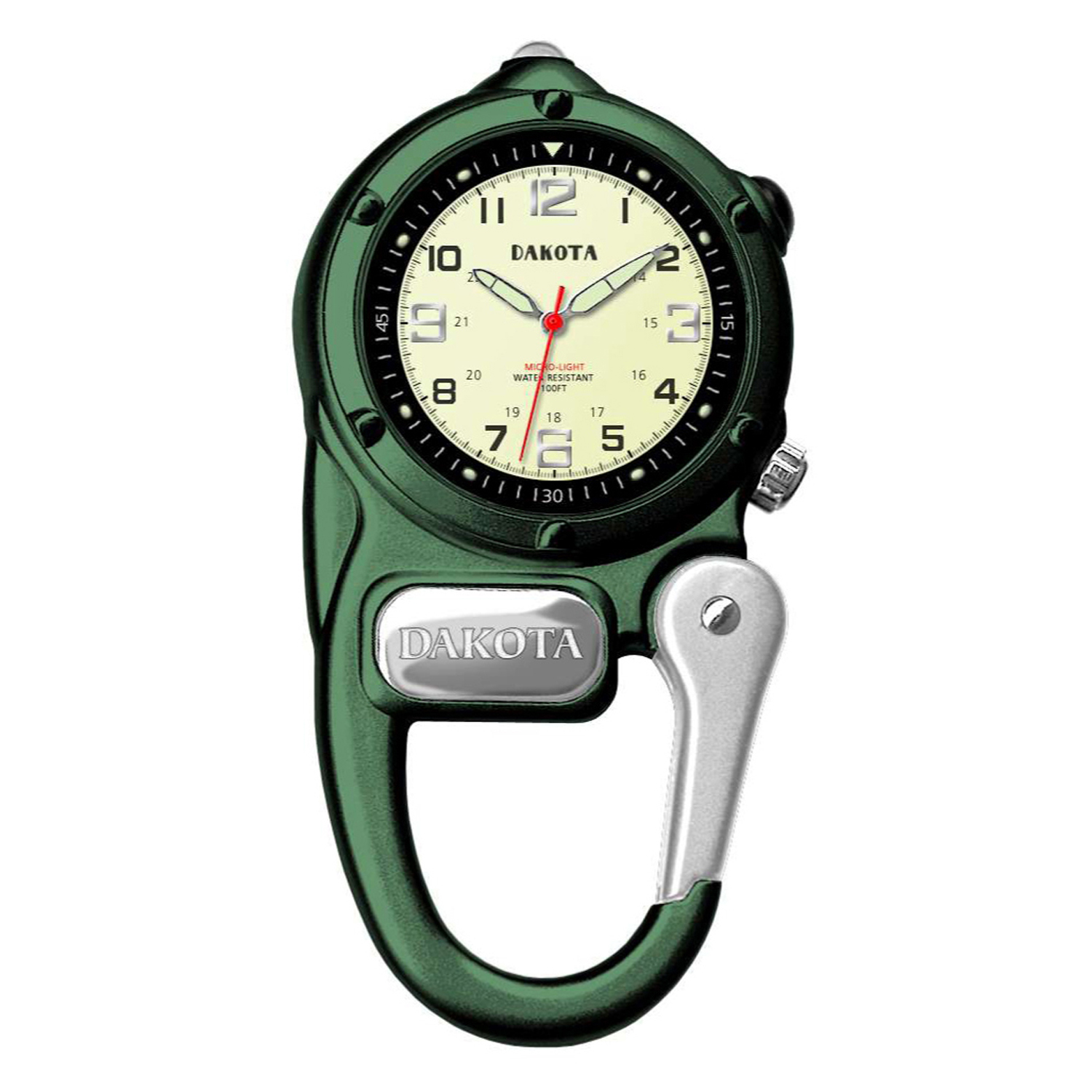 Dakota Watch Company Green Mini Clip Microlight Watch