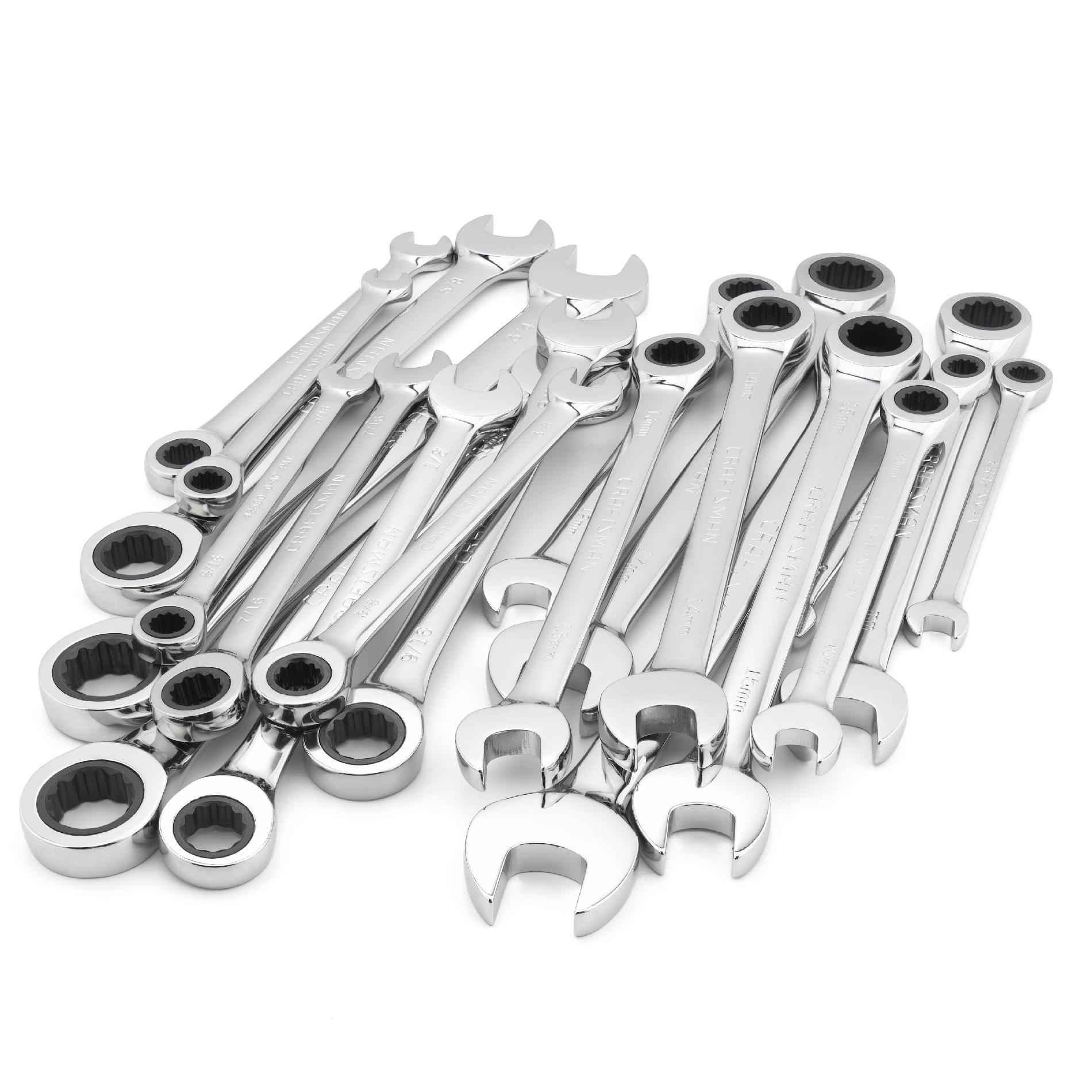 Craftsman 20-Piece Ratcheting Combination Wrench Set