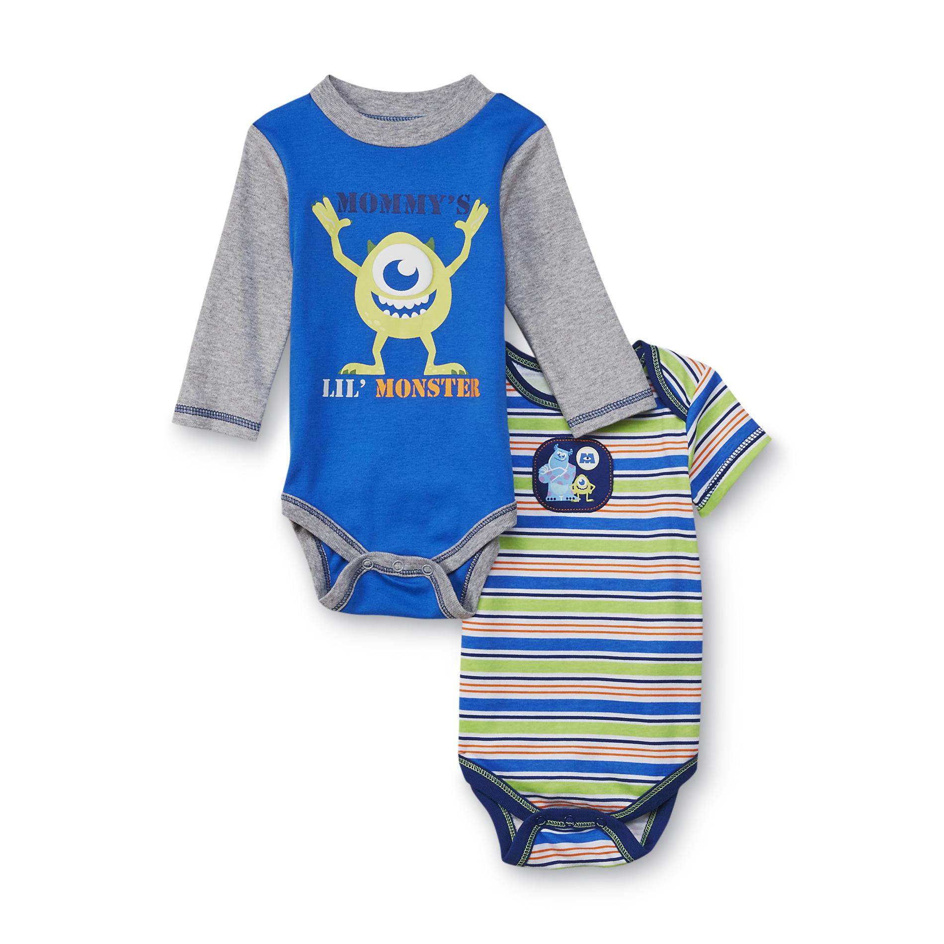 Disney Monsters  Inc. Newborn Boy's 2-Pack Bodysuits