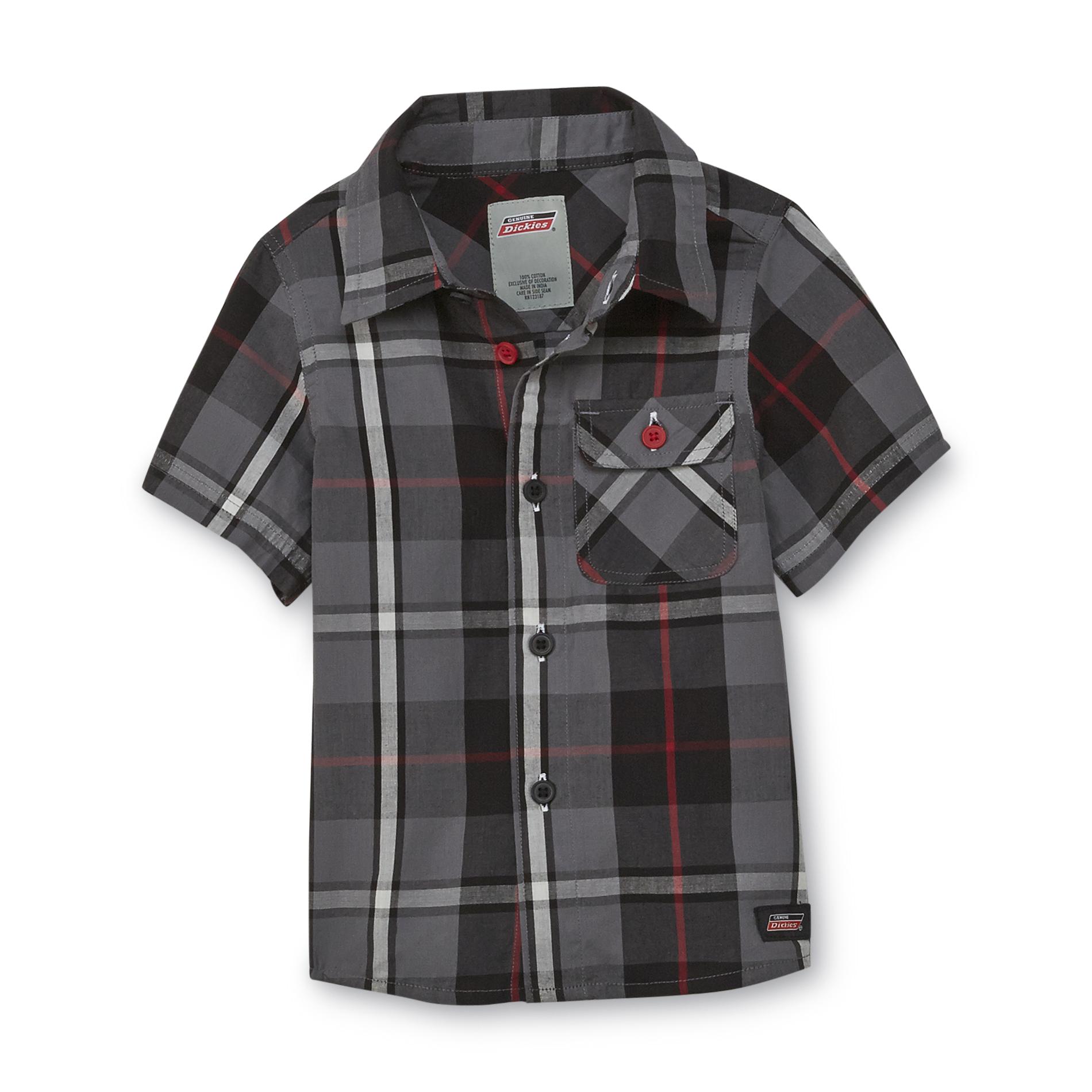 Dickies Toddler Boy's Button-Front Shirt - Plaid