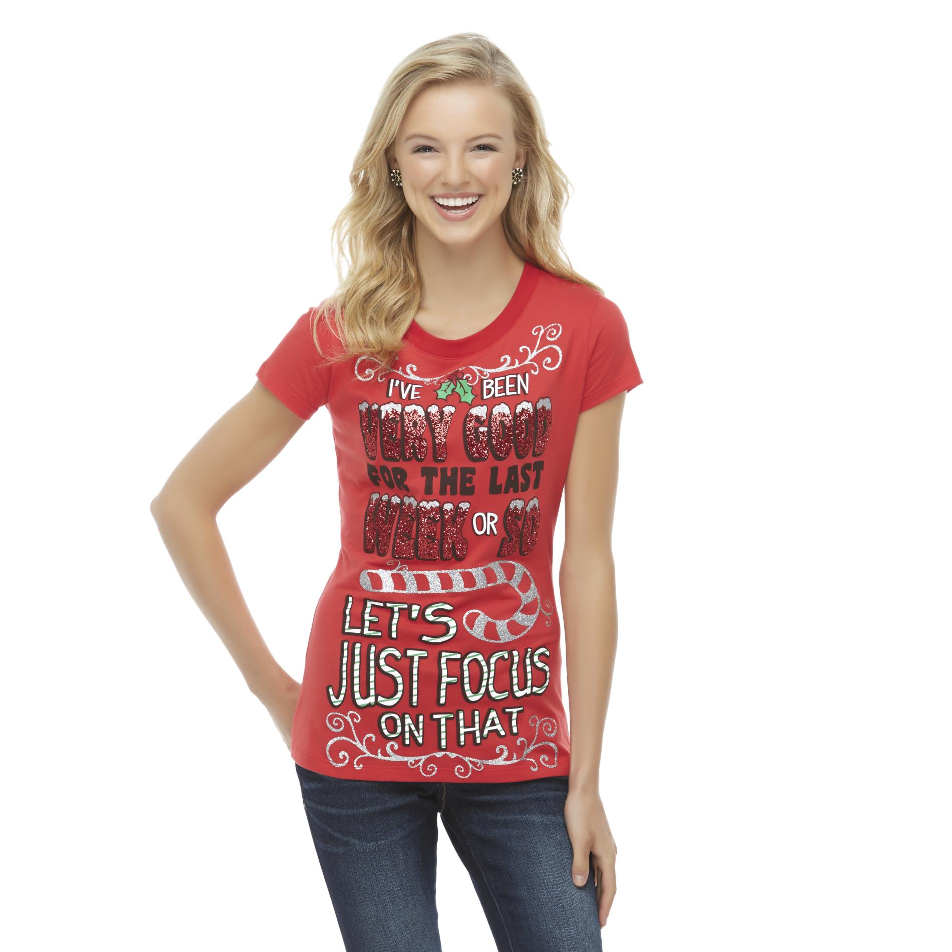 Junior's Christmas Graphic T-Shirt - Very Good