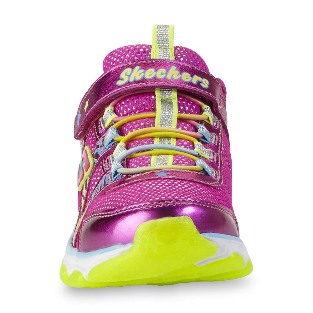 Skechers Girl's Dazzlez Pink/Yellow Athletic Shoe