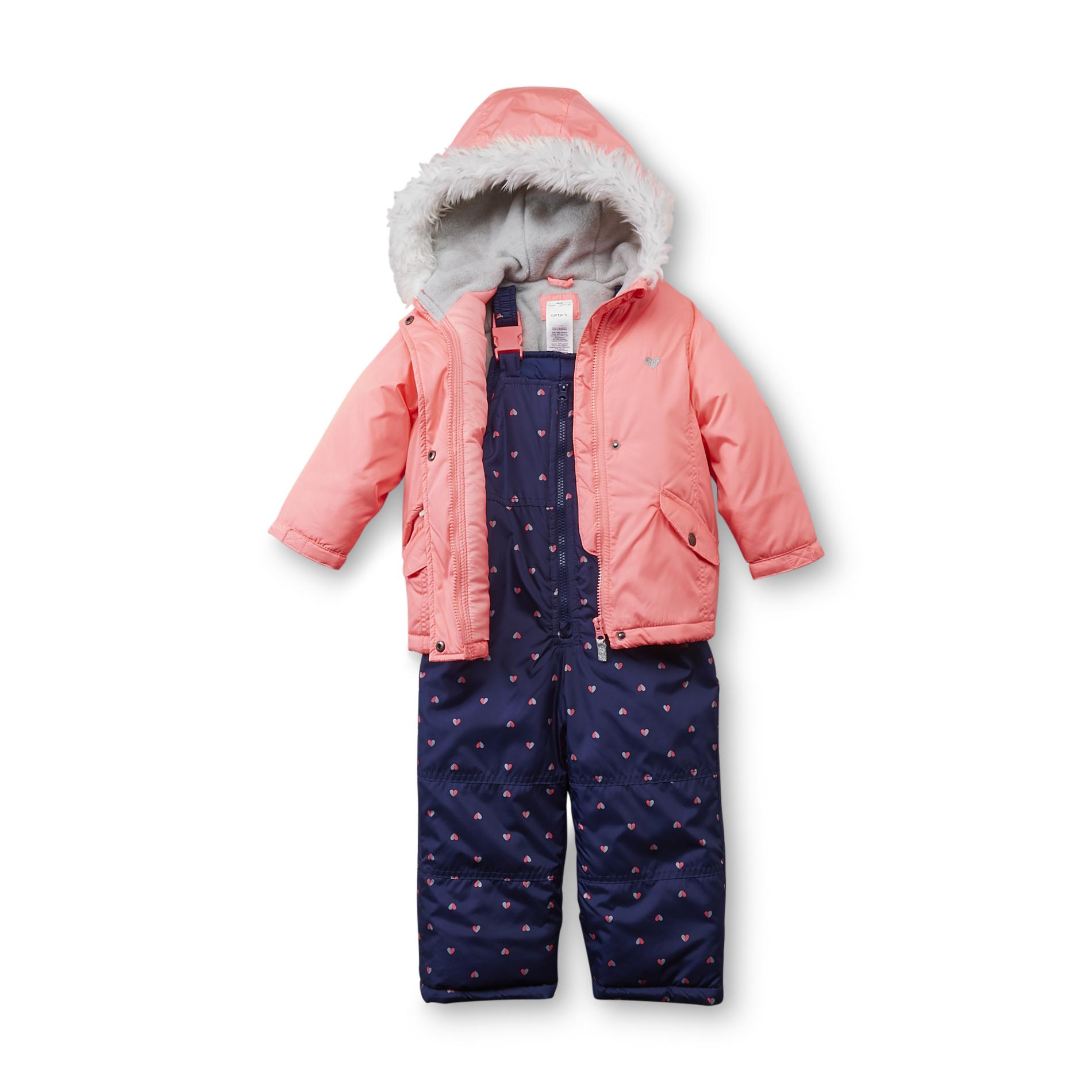 Carter's Toddler Girl's Winter Jacket & Snow Pants - Hearts