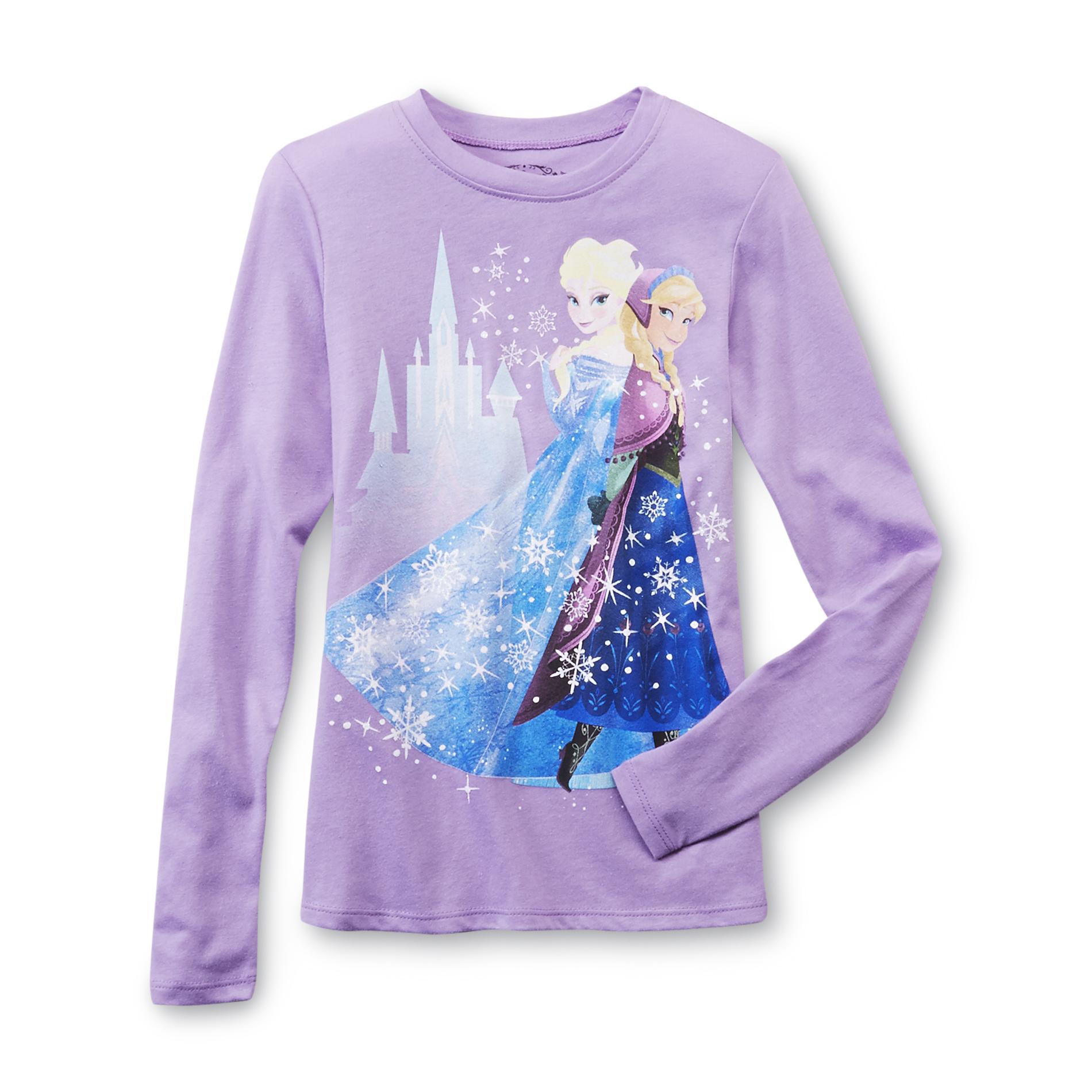 Disney Frozen Girl's Graphic Top - Anna & Elsa