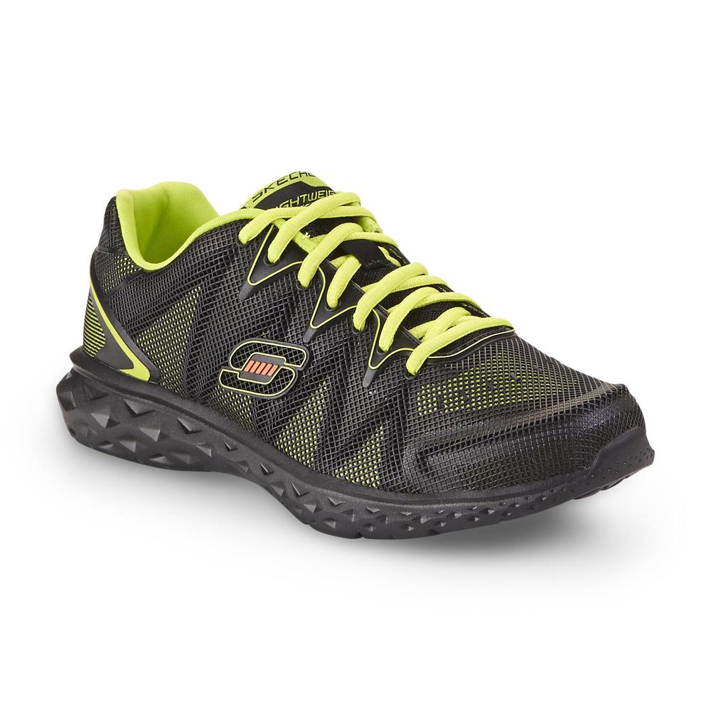 Skechers Men's Propulsion Black/Neon Green Running Shoe