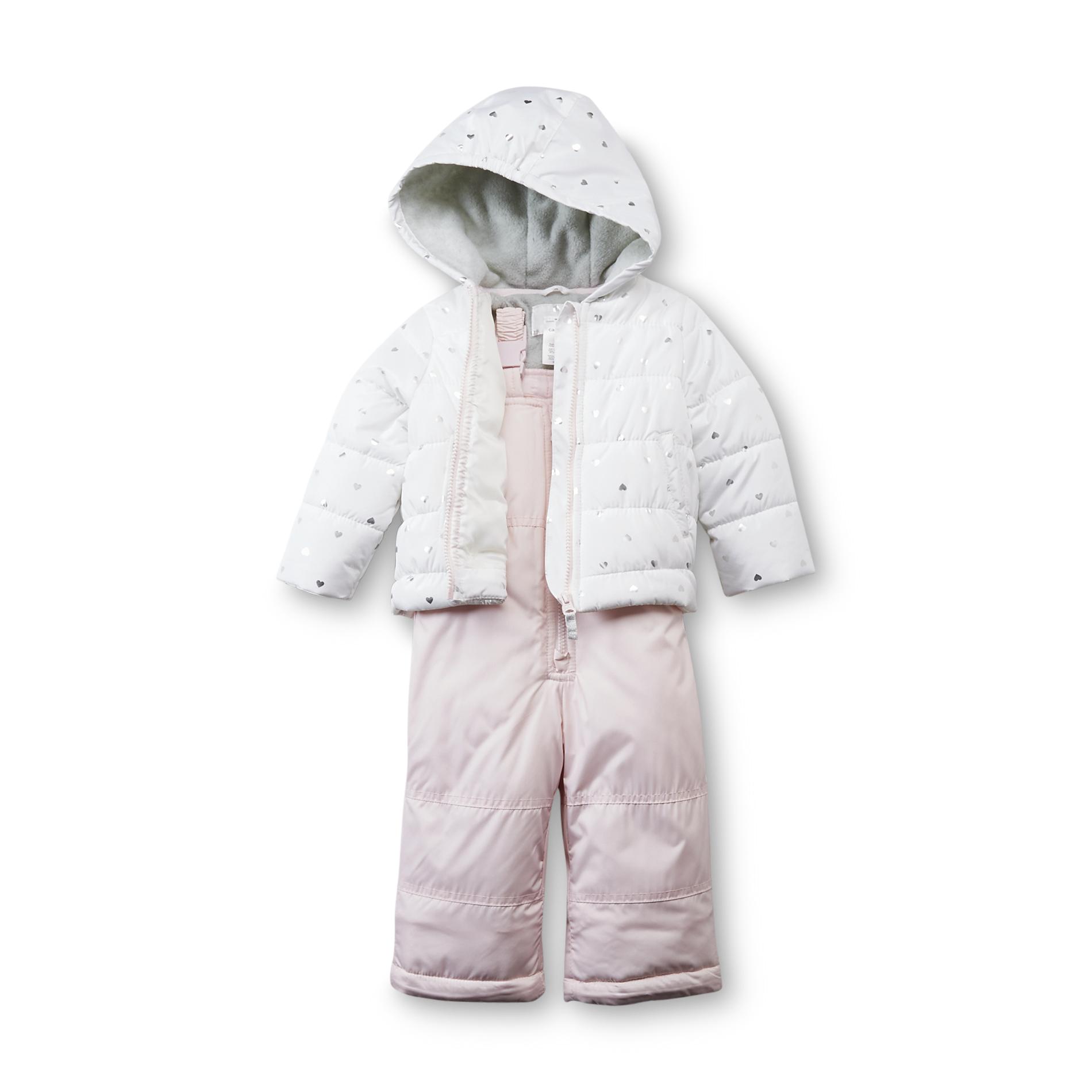 Carter's Infant Girl's Jacket & Snow Pants - Heart Print