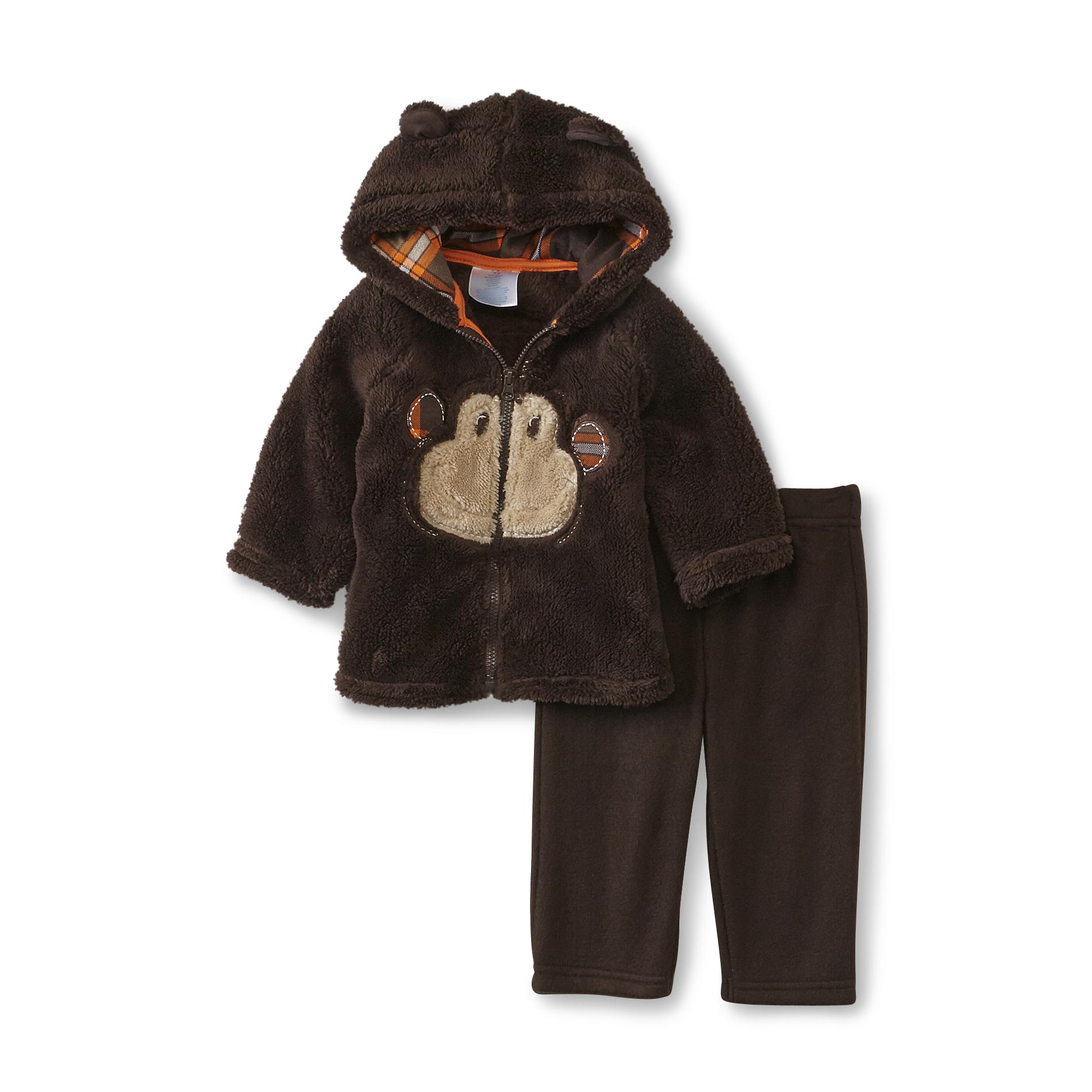 Small Wonders Newborn Boy's Hoodie Jacket & Pants - Monkey
