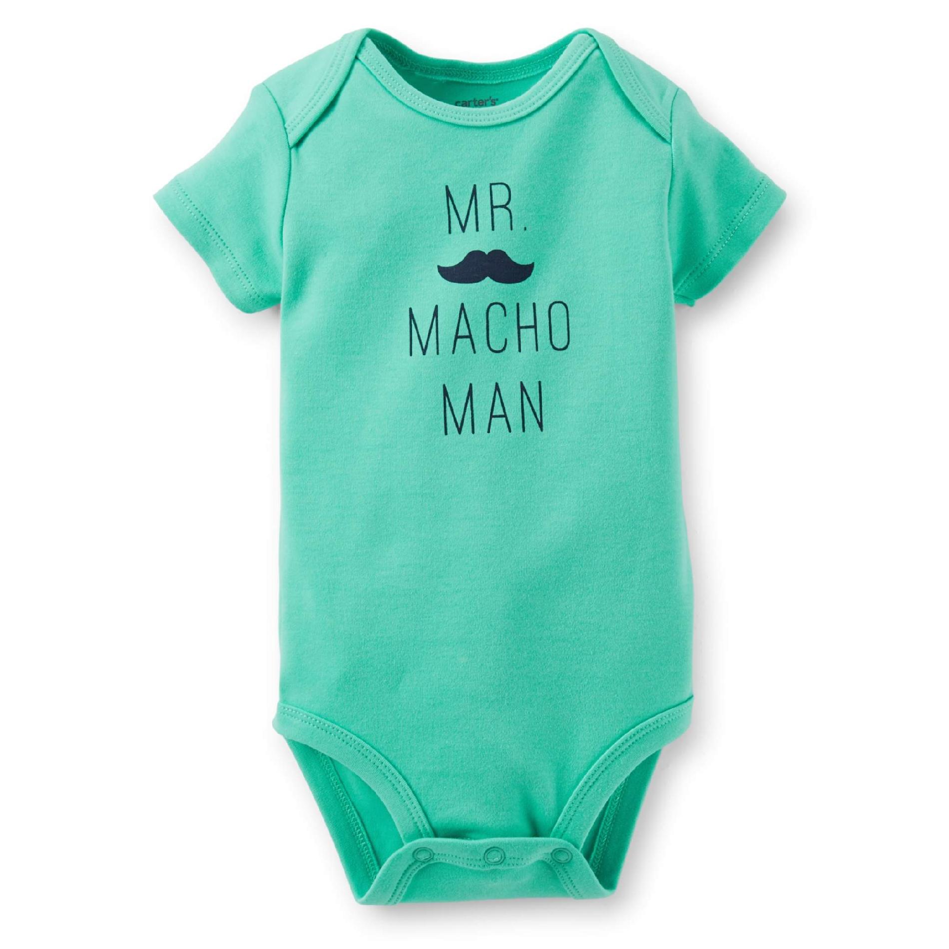 Carter's Newborn Boy's Short-Sleeve Bodysuit - Mr. Macho Man