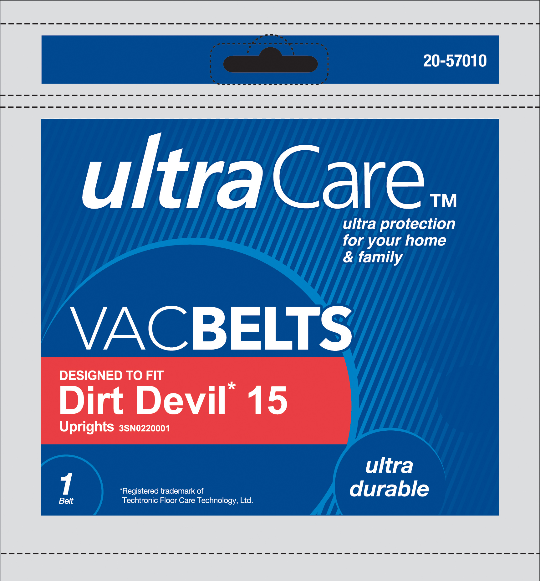 UltraCare UCB5015-6 VacBelts for Dirt Devil 15