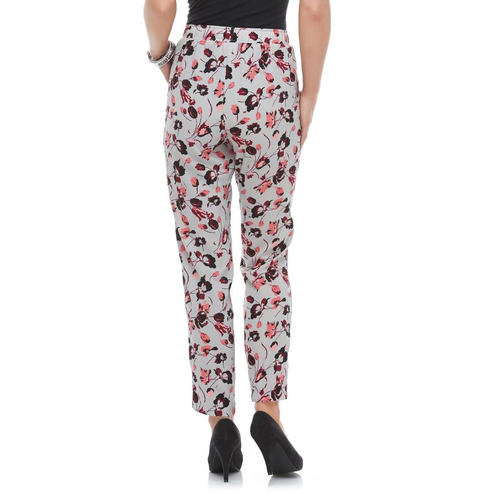 Jaclyn Smith Women's Fashion Track Pants - Floral